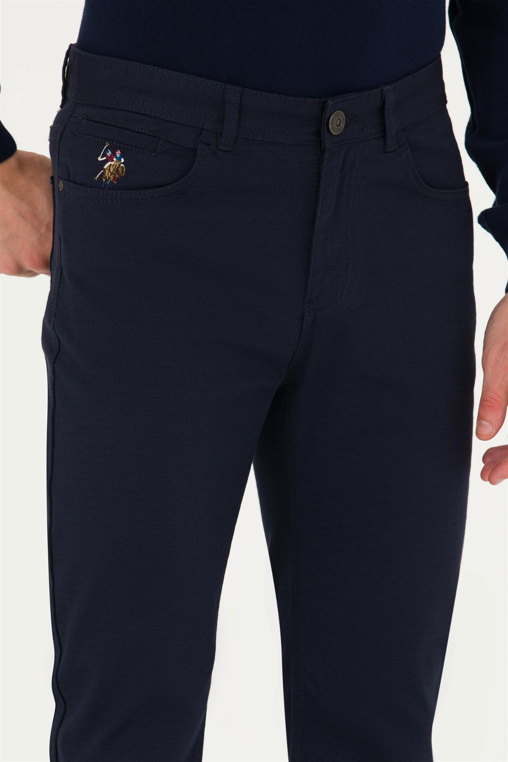 U. S. Polo Assn / Мужские темно-синие брюки из плотной ткани - U.s. polo assn фото 5