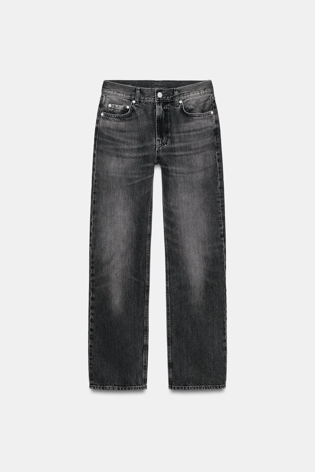 ZW COLLECTION MID-WAIST STRAIGHT JEANS - Zara фото 14