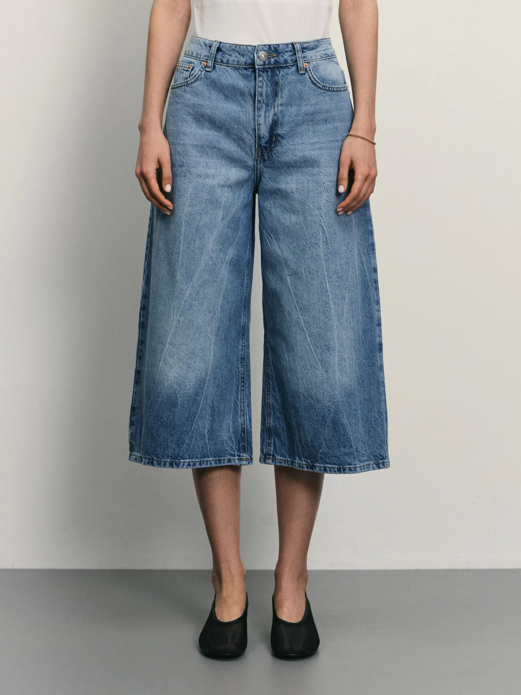 Джинсовые шорты бермуды удлиненные / Zarina  фото 8