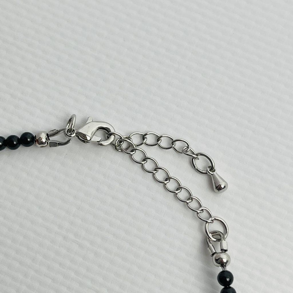 Колье из черного Турмалина и Хромдиопсида 38 см +