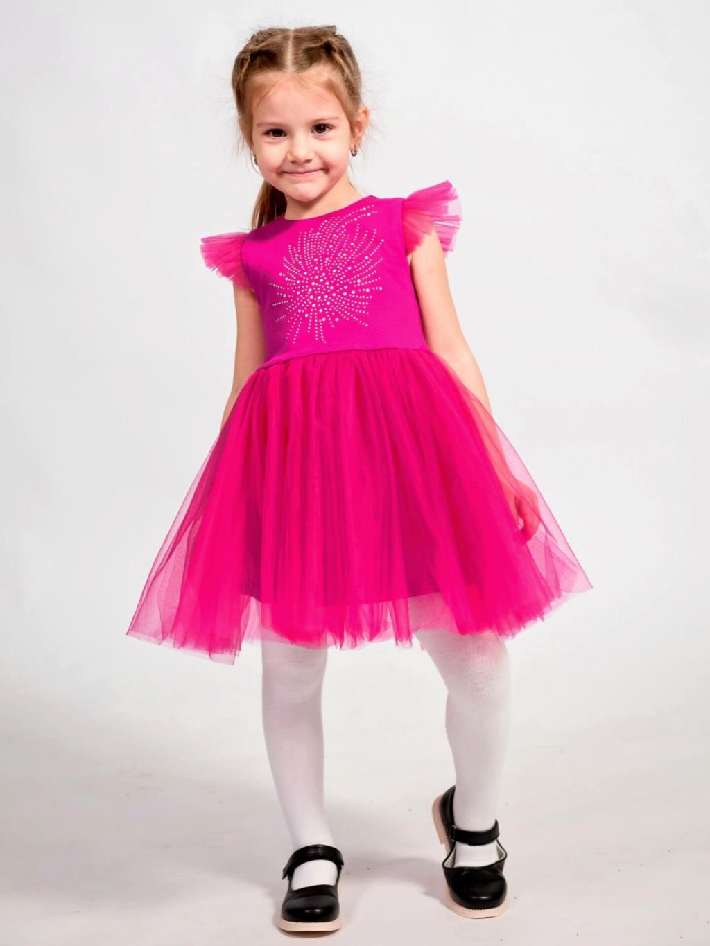 ПЛ547-Ф Платье Сияние ЦВЕТ: МАЛИНА-САЛЮТ (QR)