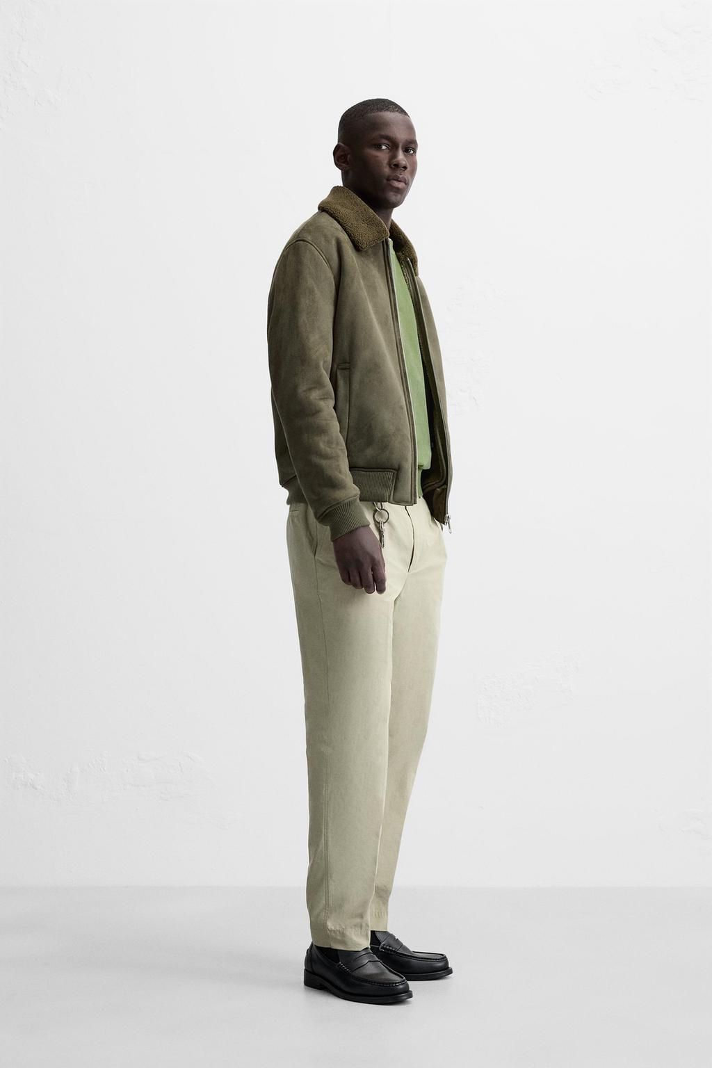 FAUX SUEDE CONTRAST JACKET - Zara фото 14