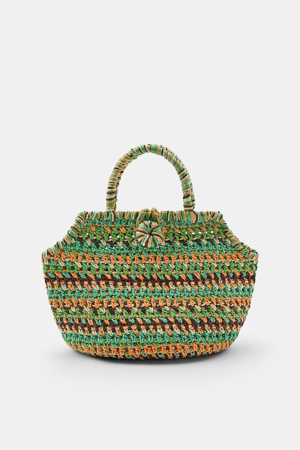 MINI BOLSO CESTO TRENZADO RAYAS / Multicolor - Zara фото 2