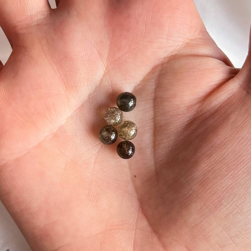 Бусины для рукоделия из Кошачьего глаза (5 шт)