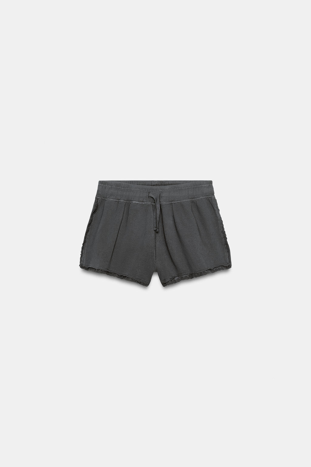 SHORTS LAVADOS ENCAJE / Azul / Gris - Zara фото 4