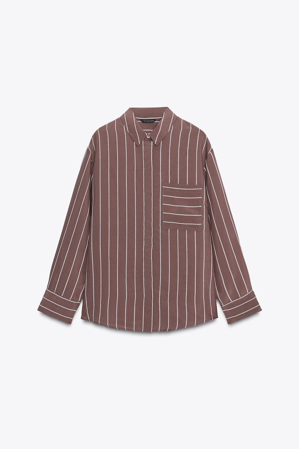 STRIPED SHIRT WITH POCKET - Zara фото 5