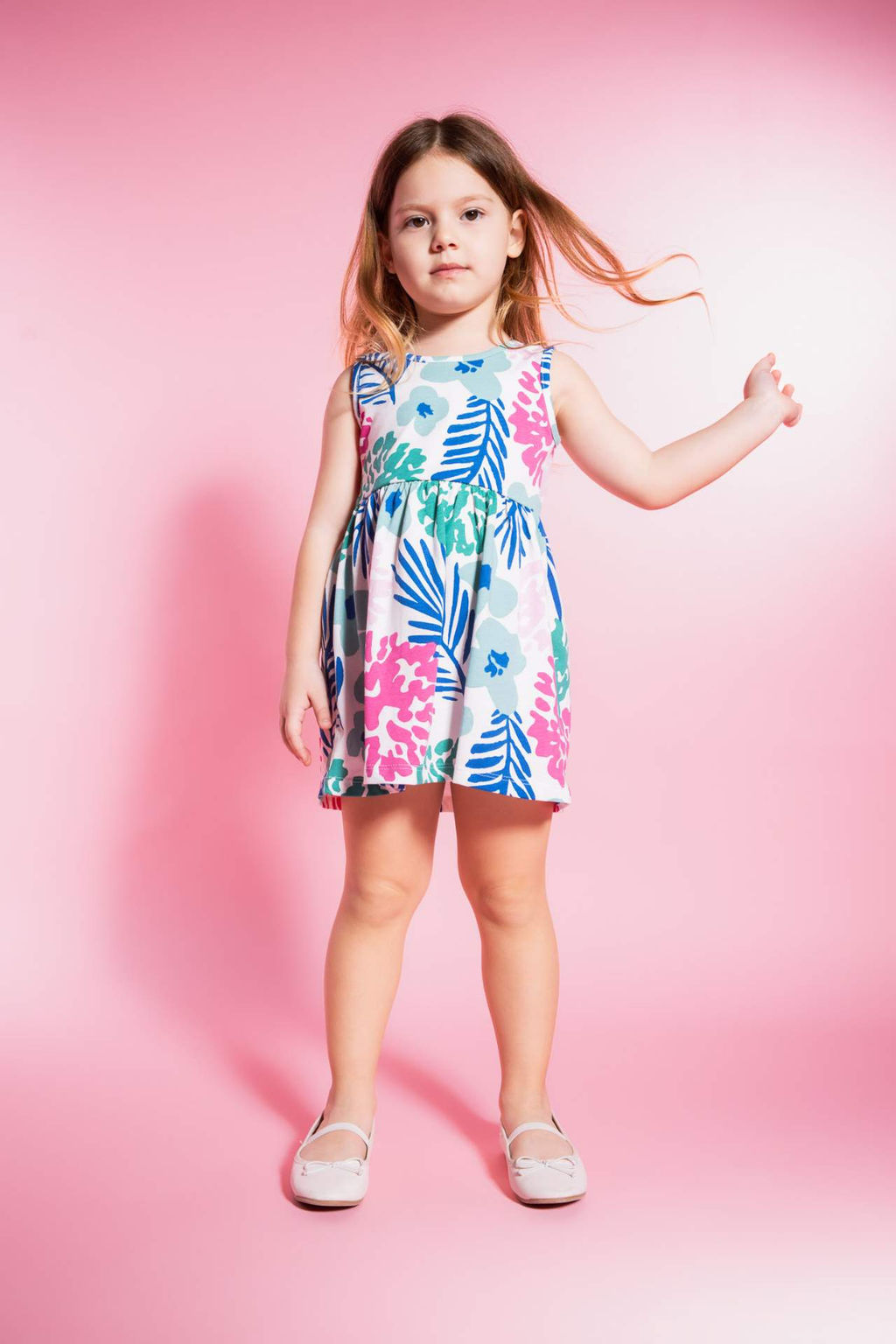 K?z Bebek Desenli Kolsuz Elbise - Defacto фото 8