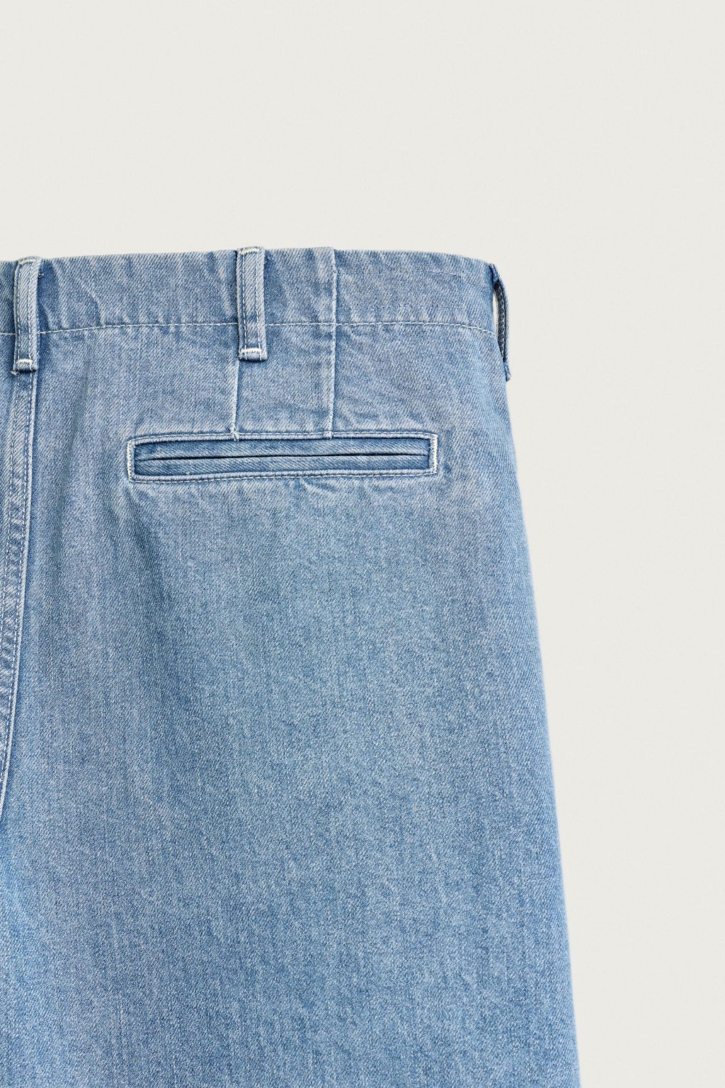 PANTAL?N CHINO DENIM STRAIGHT FIT / Azul claro - Zara фото 9