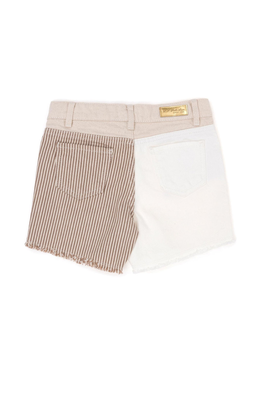 Кремовые джинсовые шорты для девочек Неожиданная скидка в корзине - U.s. polo assn фото 2