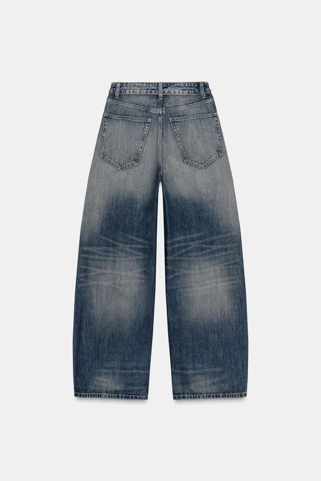 TRF FOLDED WAISTBAND MID-WAIST JEANS - Zara фото 16