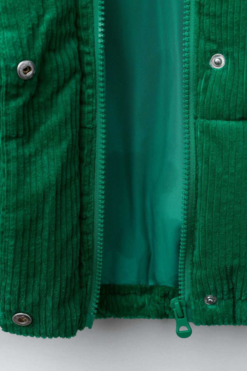 EMBROIDERED TEXT CORDUROY PUFFER JACKET - Zara фото 8