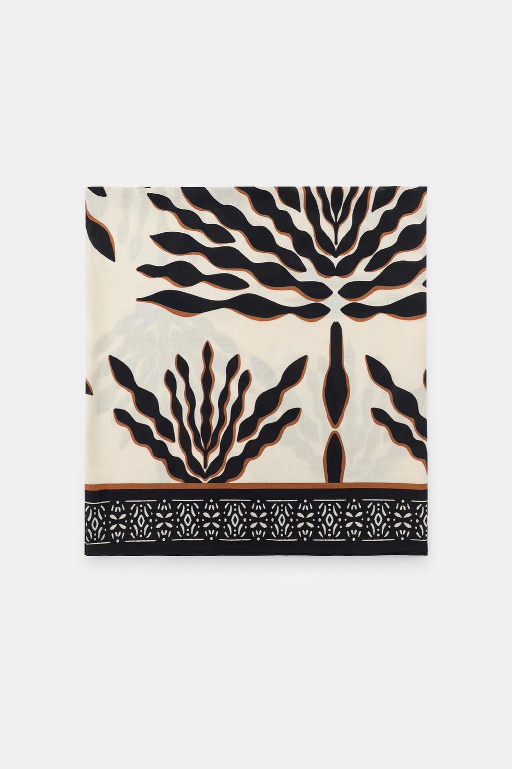 PALM TREE PRINT SCARF - Zara фото 3