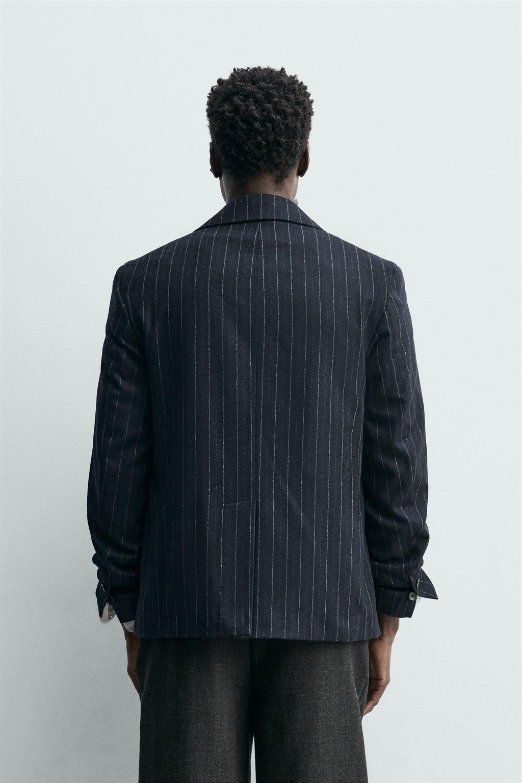 STRIPED FLANNEL BLAZER - Zara фото 3