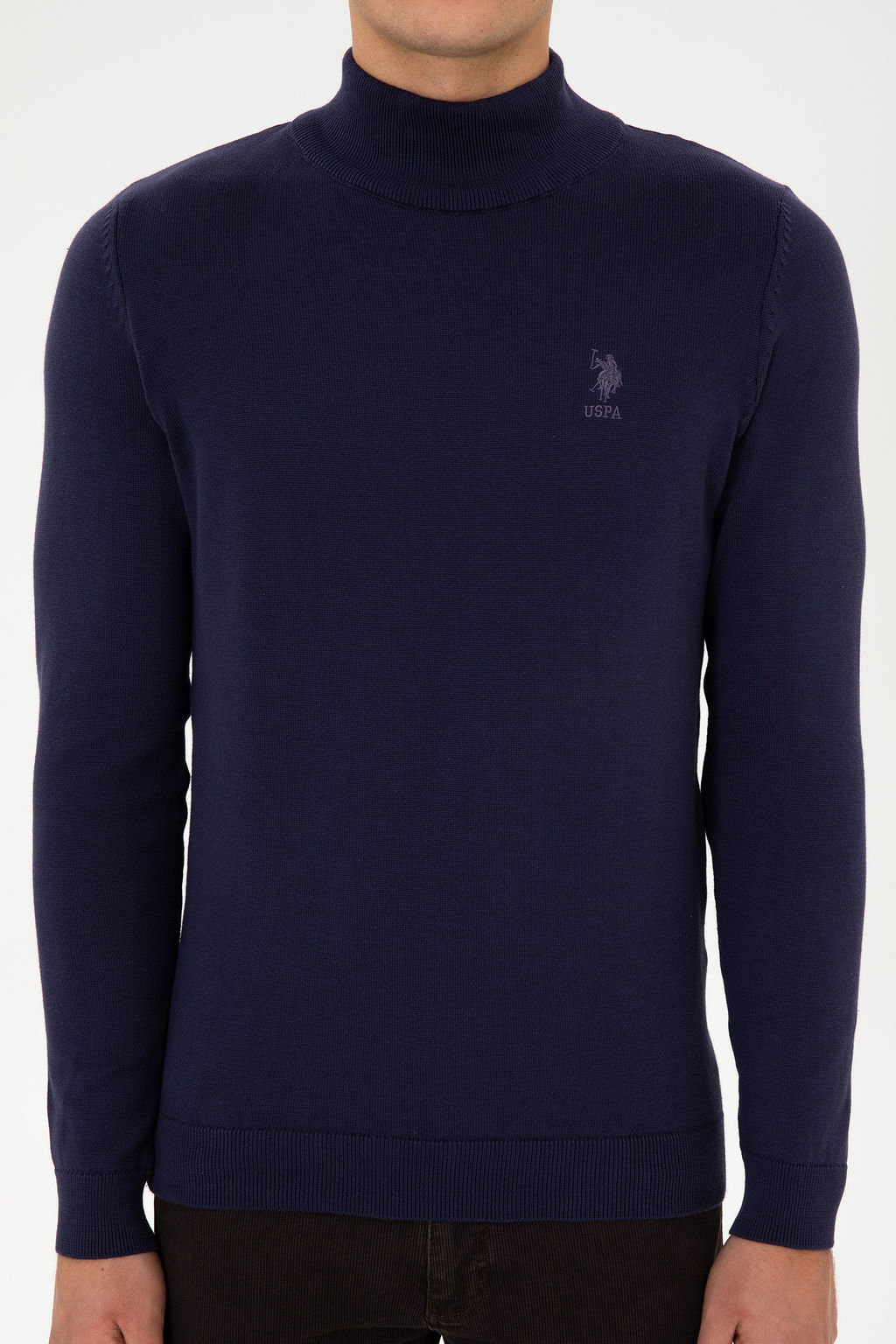 Erkek Slim Fit YarДm BalДkГД Yaka MГrdГm Basic Kazak - U.s. polo assn фото 6