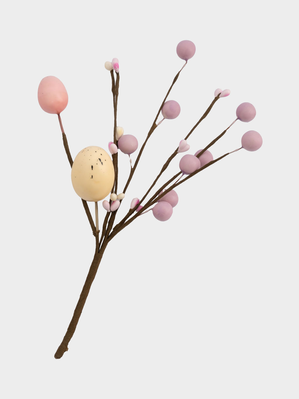 Ветка декоративная, 20 см, пенопласт/бумага, Ветка с розовыми яйцами, Interior Easter - Anna lafarg фото 2