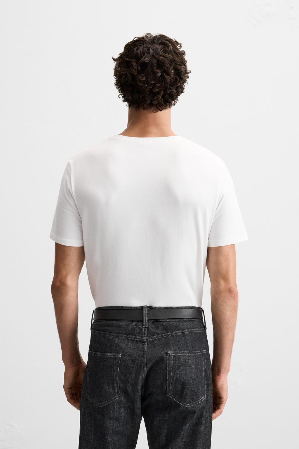 BASIC SLIM FIT T-SHIRT - Zara фото 4
