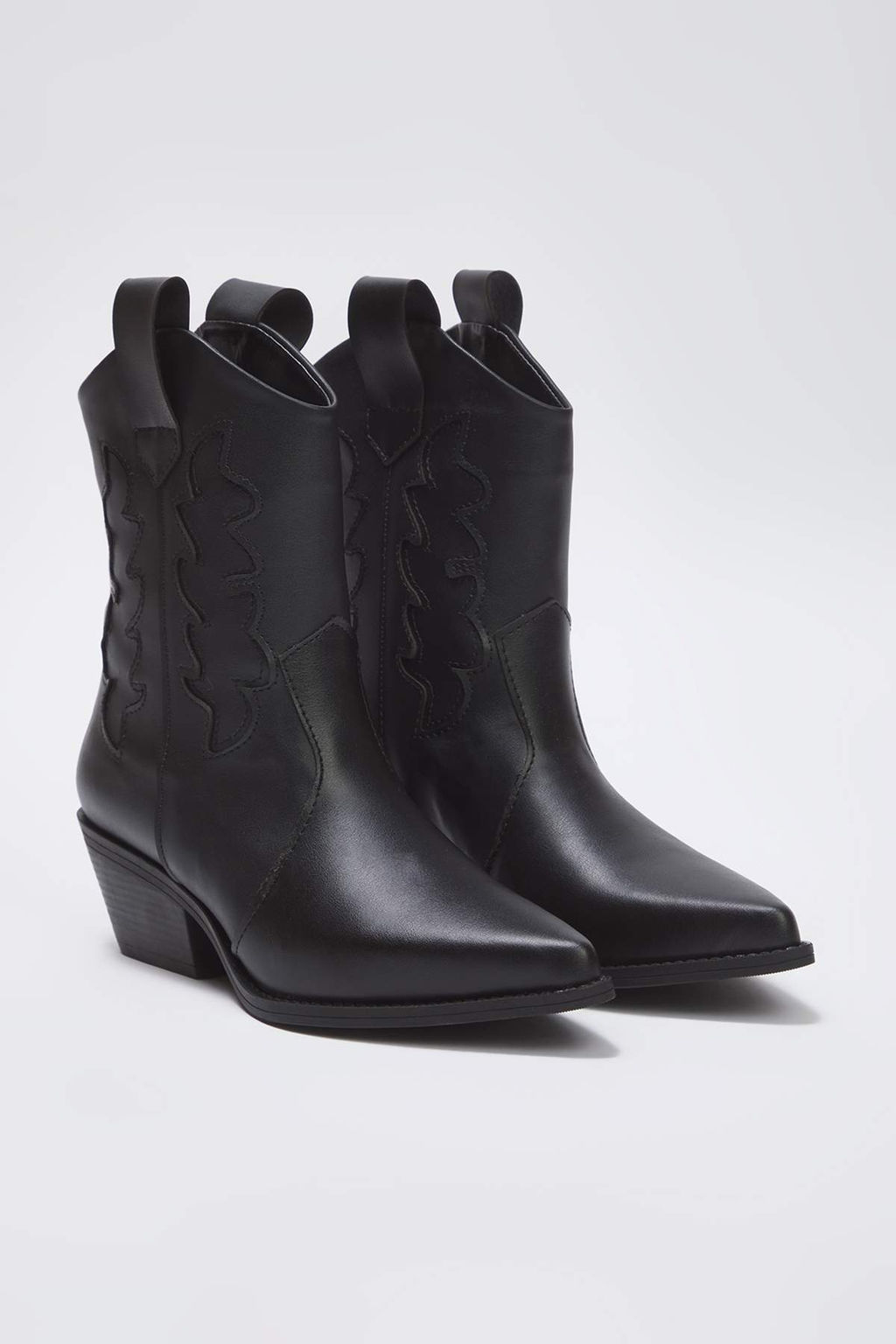 Siyah Nak?sl? Blok Topuklu Kad?n Bilekte Kovboy Bot 
TAKAW26BO00070 - Trendyolmilla фото 3