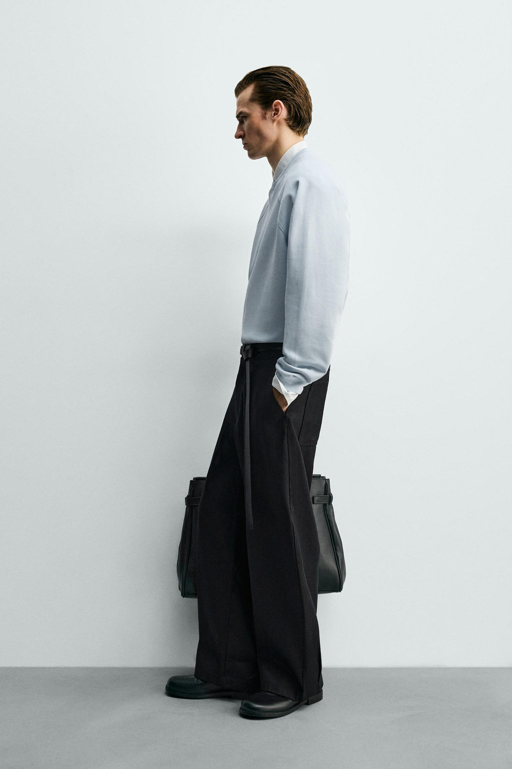 WASHED PIQU_ TEXTURED SWEATSHIRT - Zara фото 4