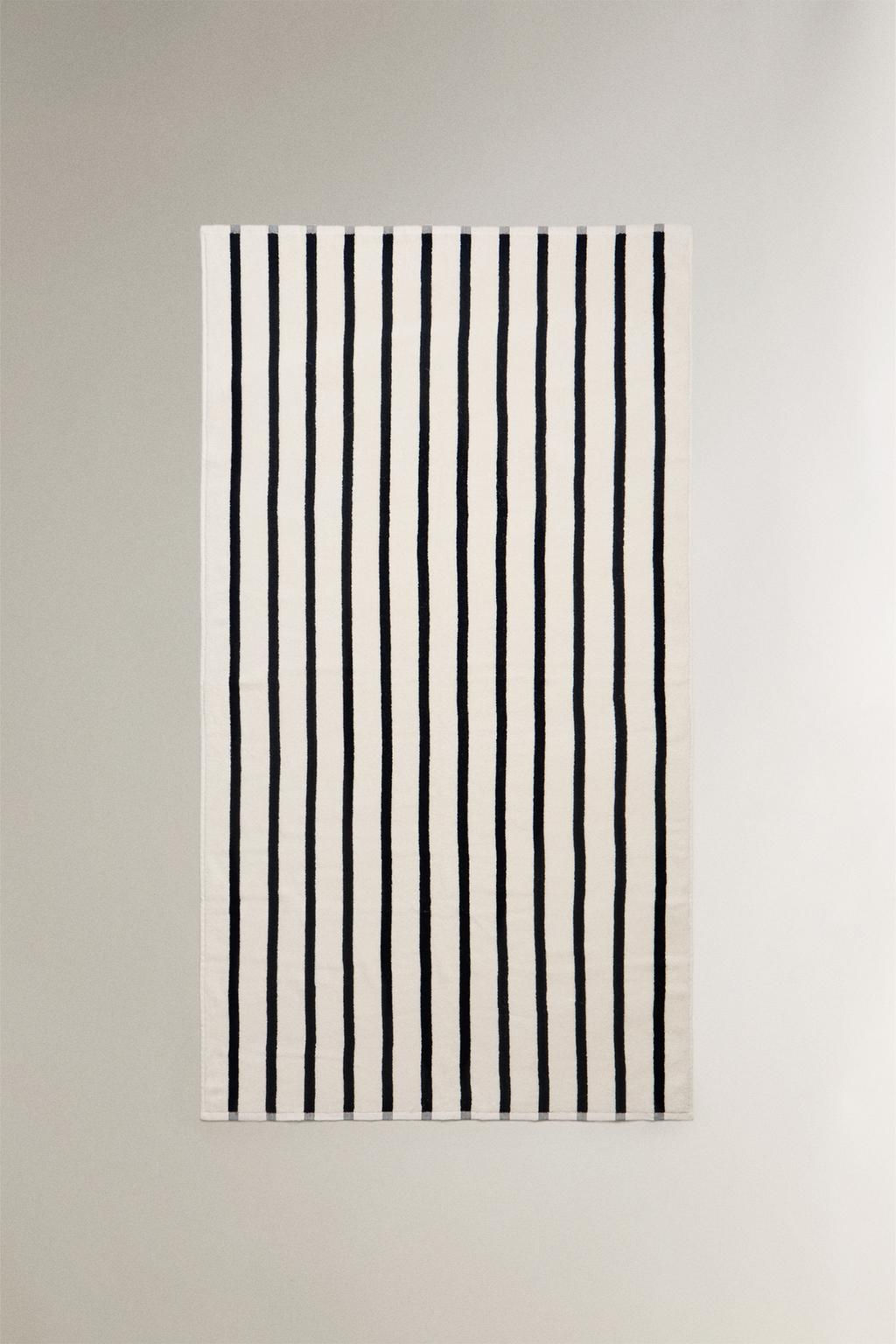 STRIPED COTTON BEACH TOWEL