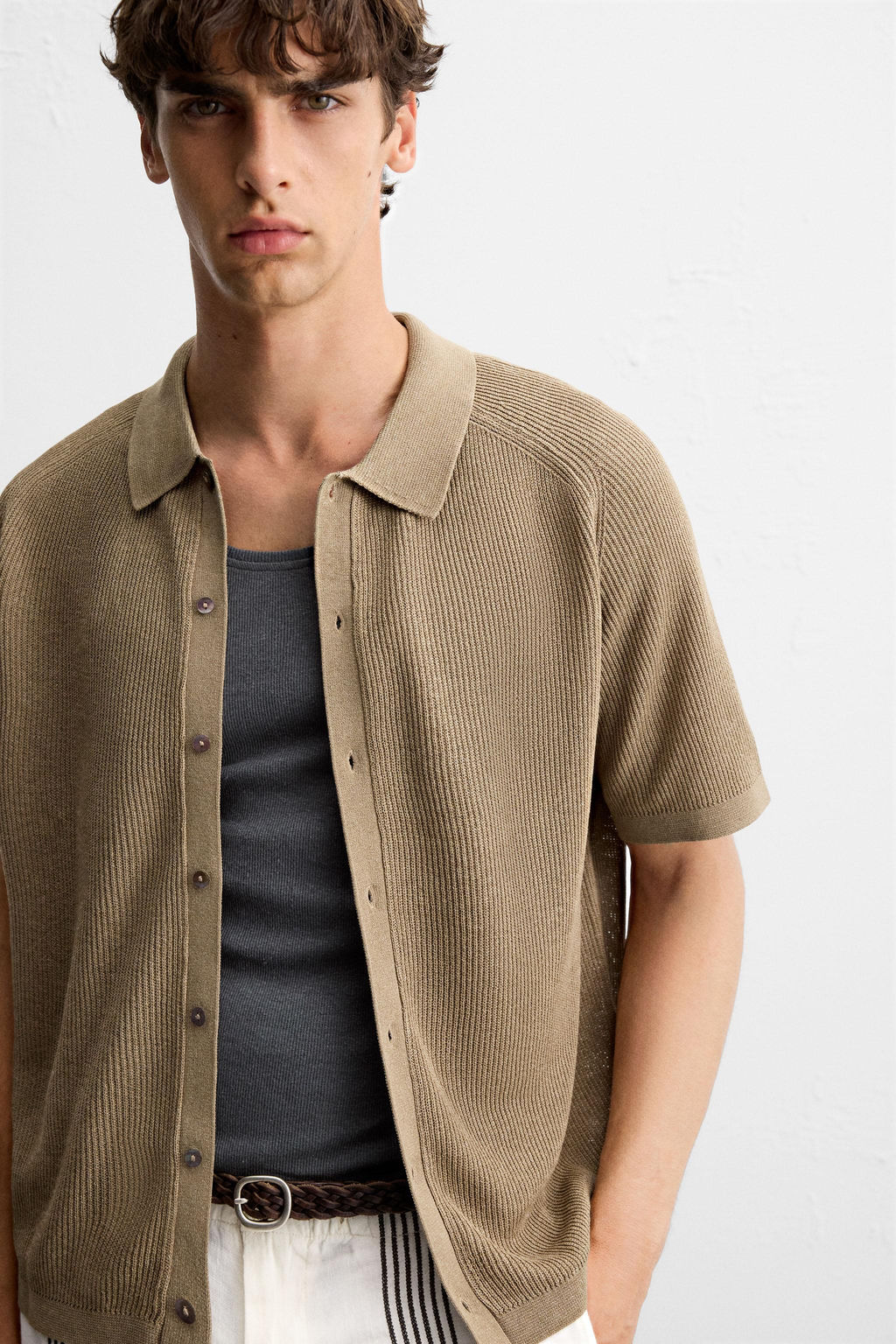 RELAXED FIT KNIT SHIRT - Zara фото 5