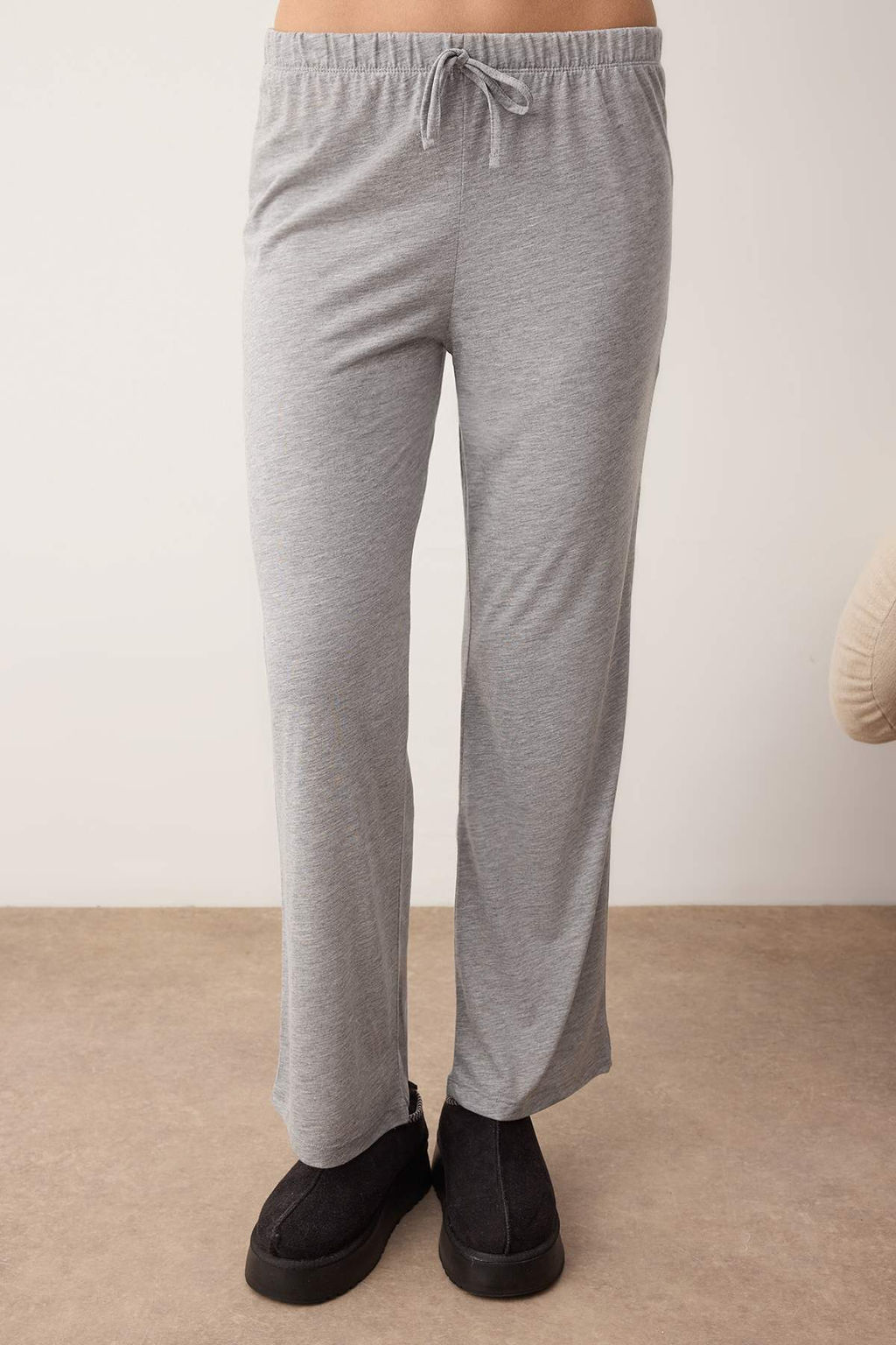 Gri Melanj Pamuklu Orme Pijama Tak?m? THMAW26PT00227 - Trendyolmilla фото 3