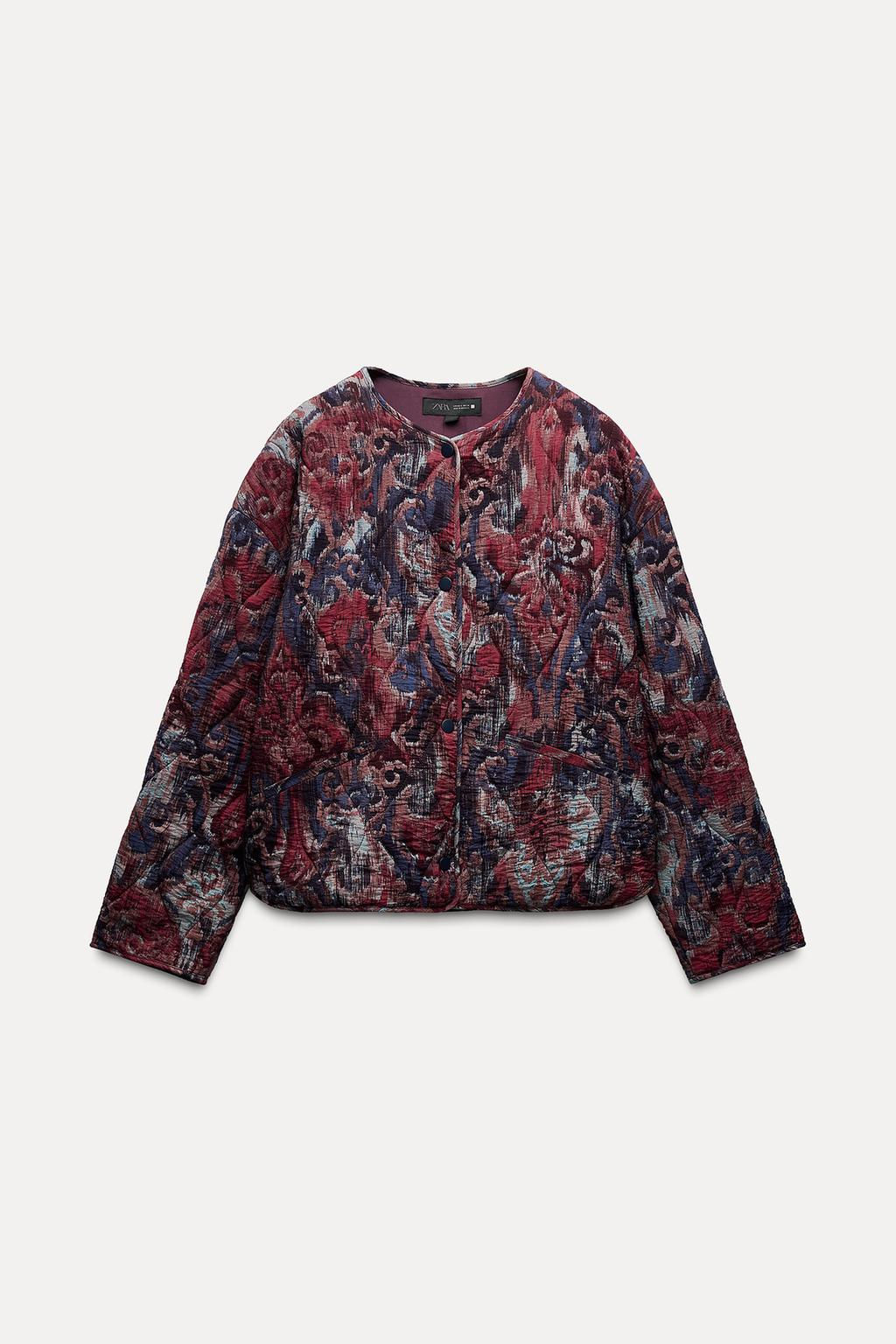 PRINTED QUILTED JACKET - Zara фото 5