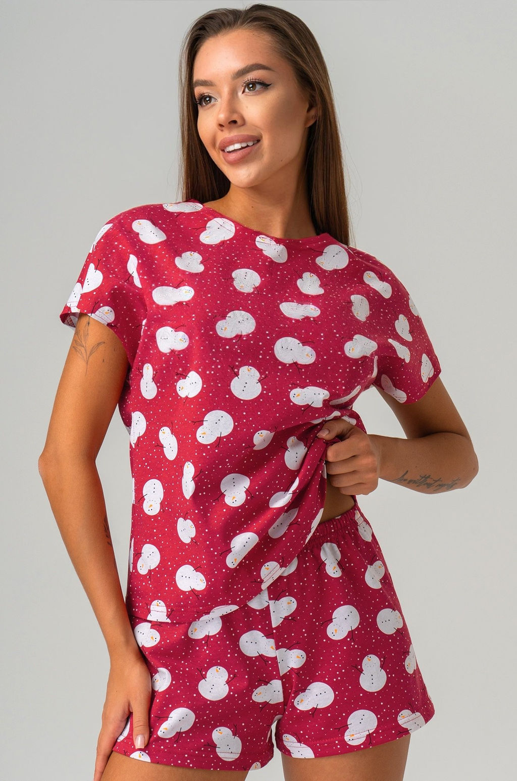 Женская новогодняя пижама с шортами Happyfox - Happy fox фото 9