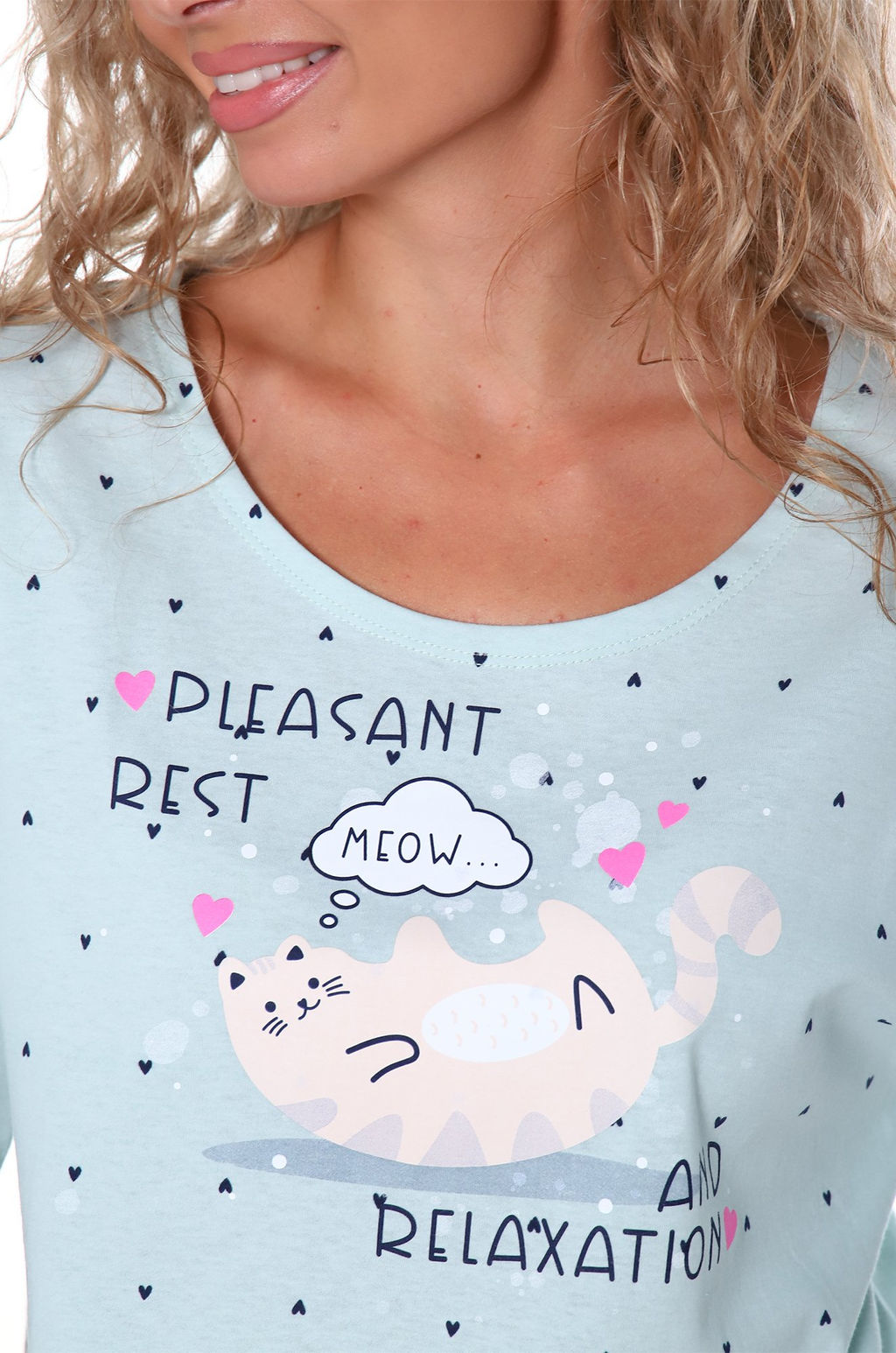 Женская хлопковая пижама с шортами Trikotel  фото 5