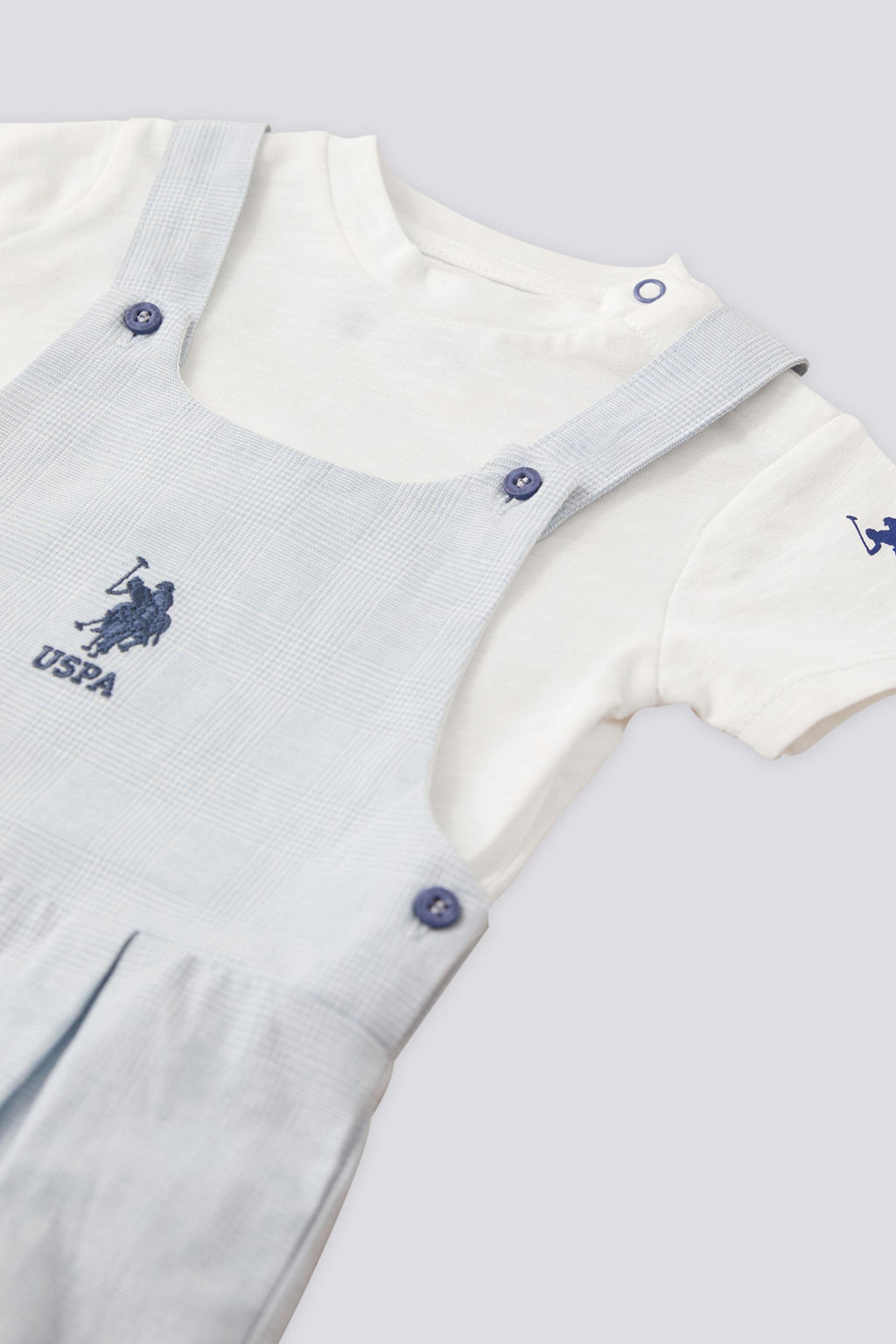 Синий комбинезон для мальчика, комплект из 2 шт. Неожиданная скидка в корзине - U.s. polo assn фото 5