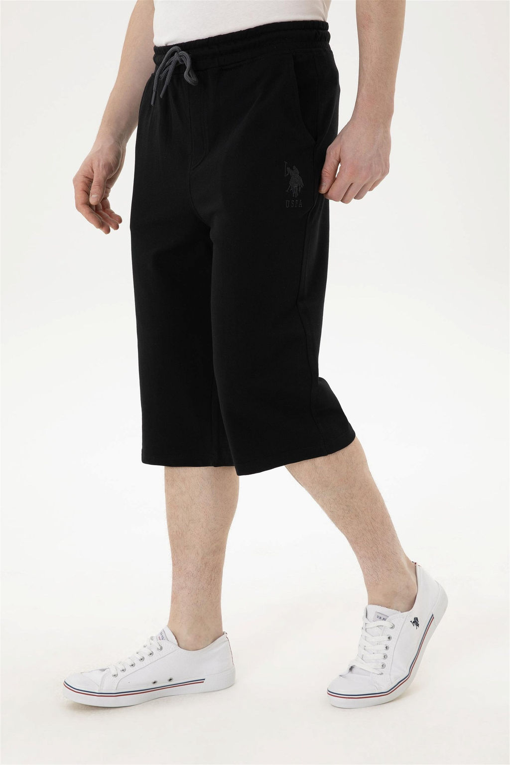 Мужские черные трикотажные шорты - U.s. polo assn фото 2