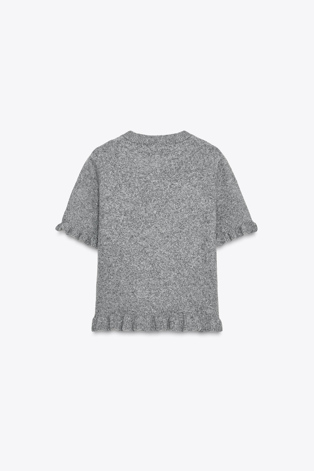 KNITTED SHORT SLEEVE SWEATER WITH RUFFLES - Zara фото 4