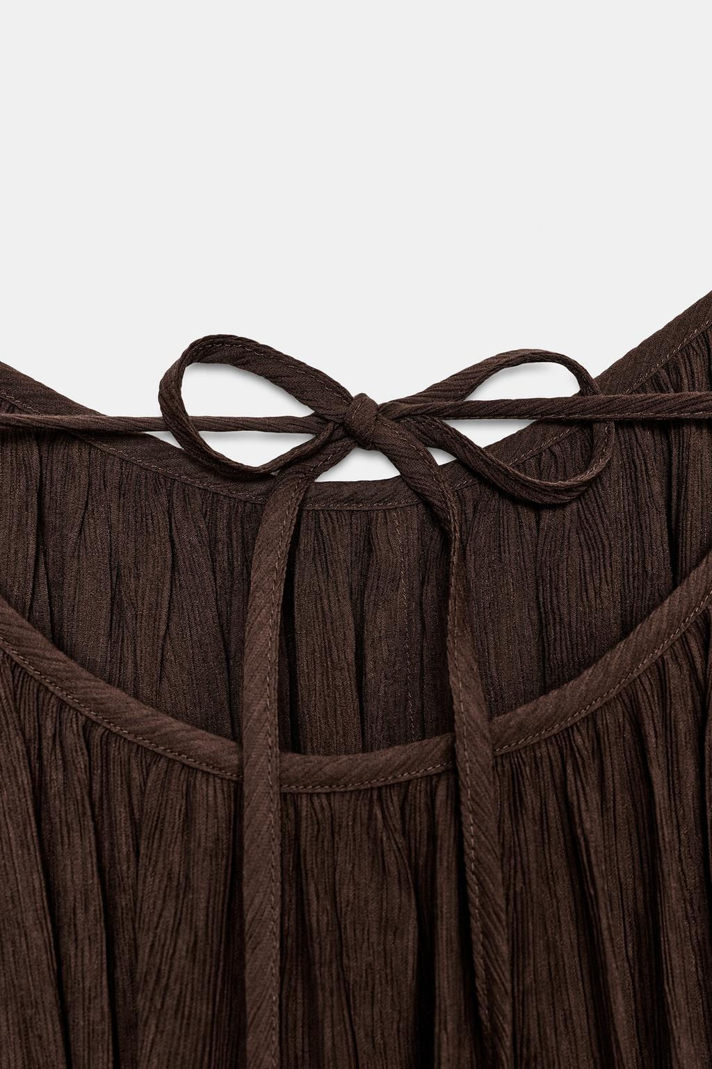 VOLUMINOUS TEXTURED MINI DRESS - Zara фото 18