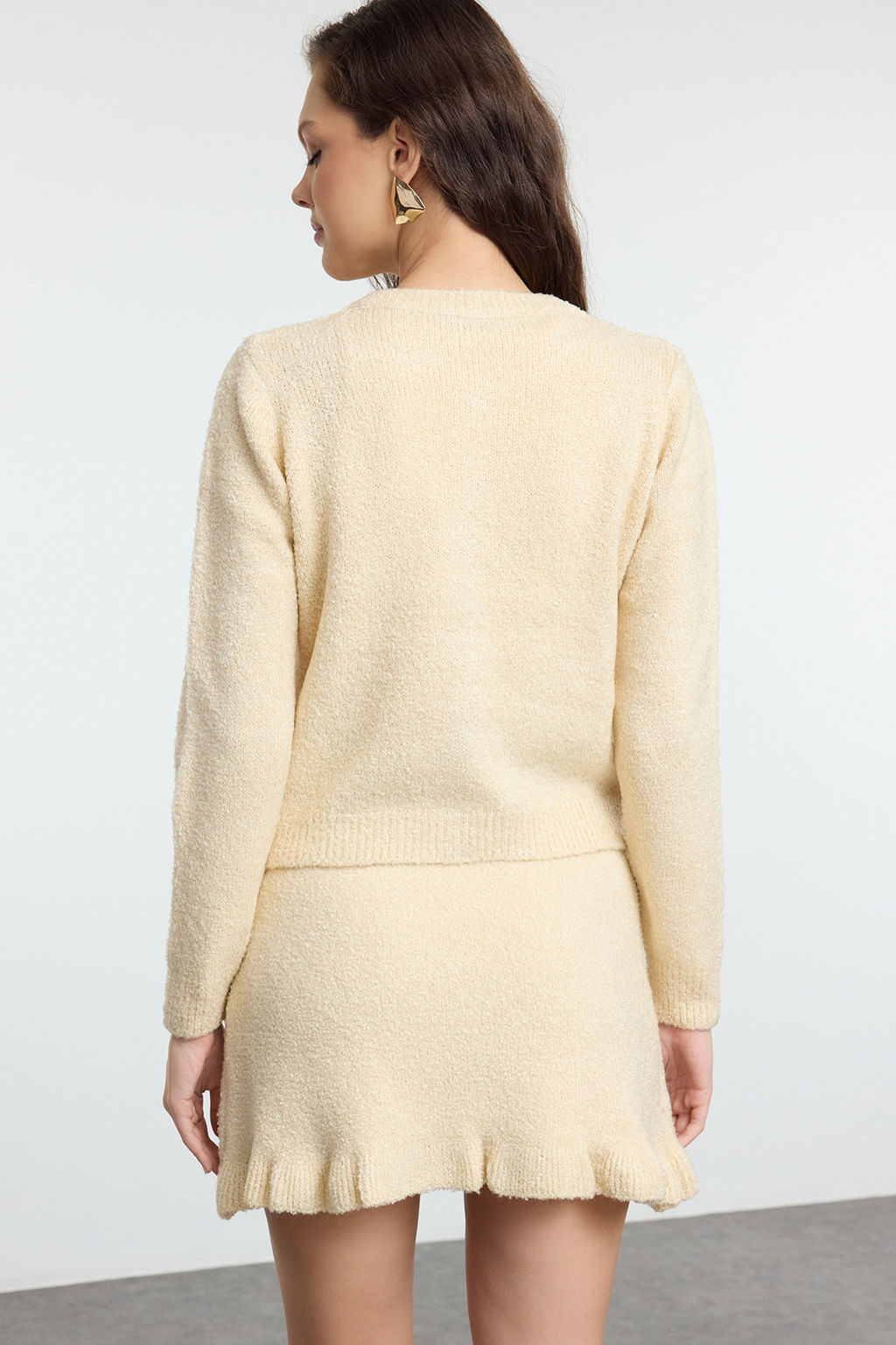 Siyah Buklet Kemerli Etekli Triko Alt-Ust Tak?m TWOAW25AU00019 - Trendyolmilla фото 10