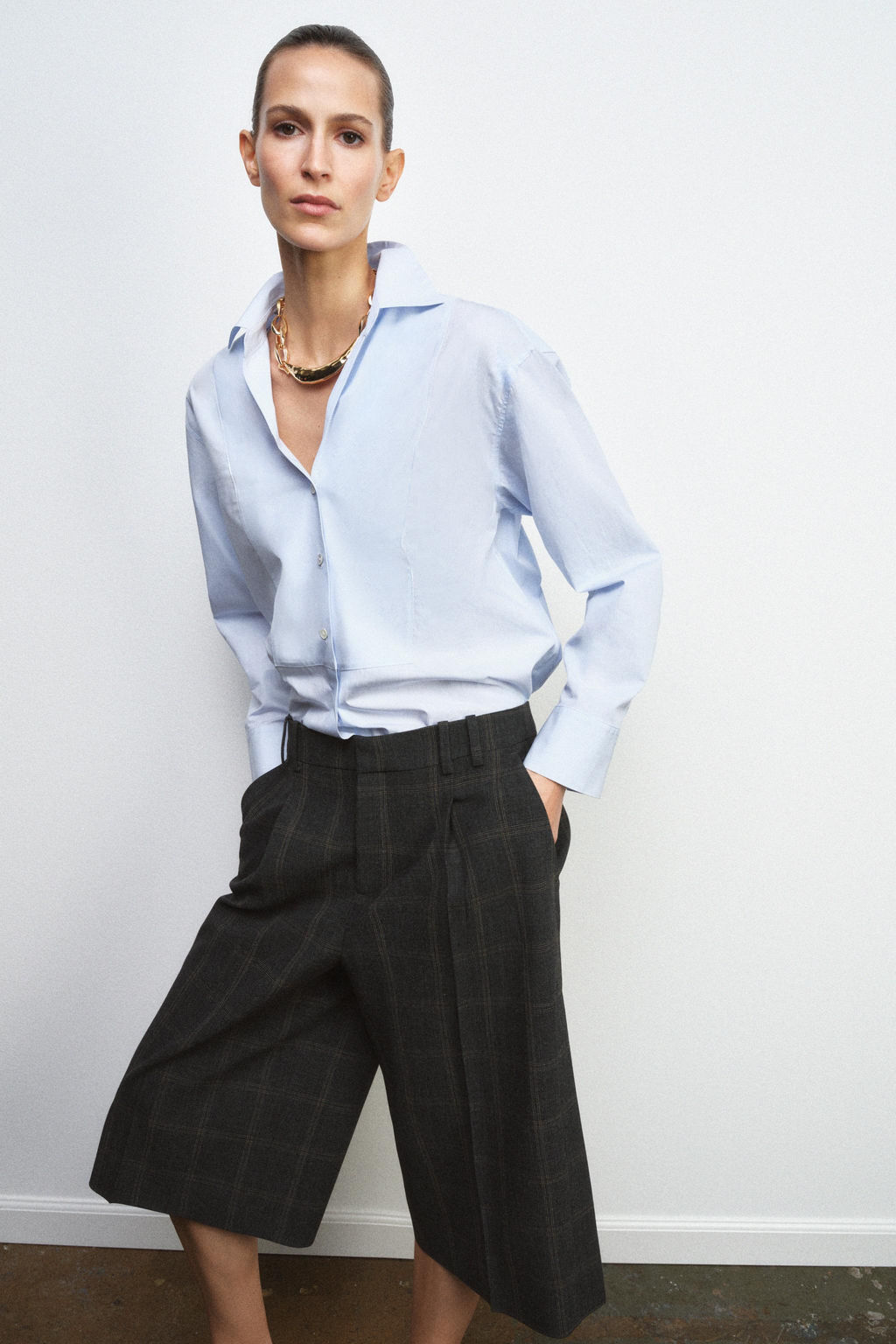 ZW COLLECTION CHECK BERMUDA SHORTS - Zara фото 13