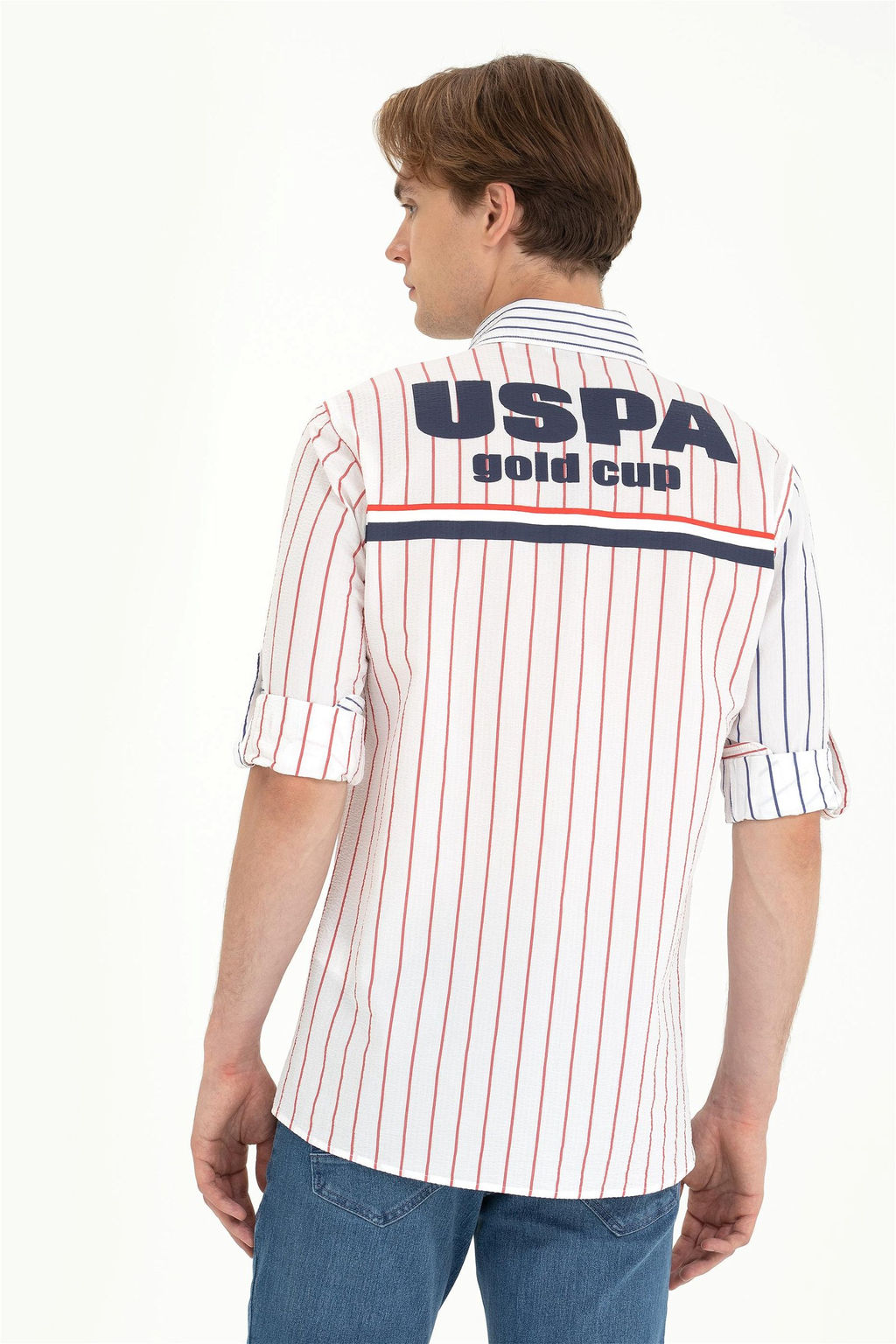 U. S. Polo Assn Мужская темно-синяя рубашка с длинным рукавом - U.s. polo assn фото 12