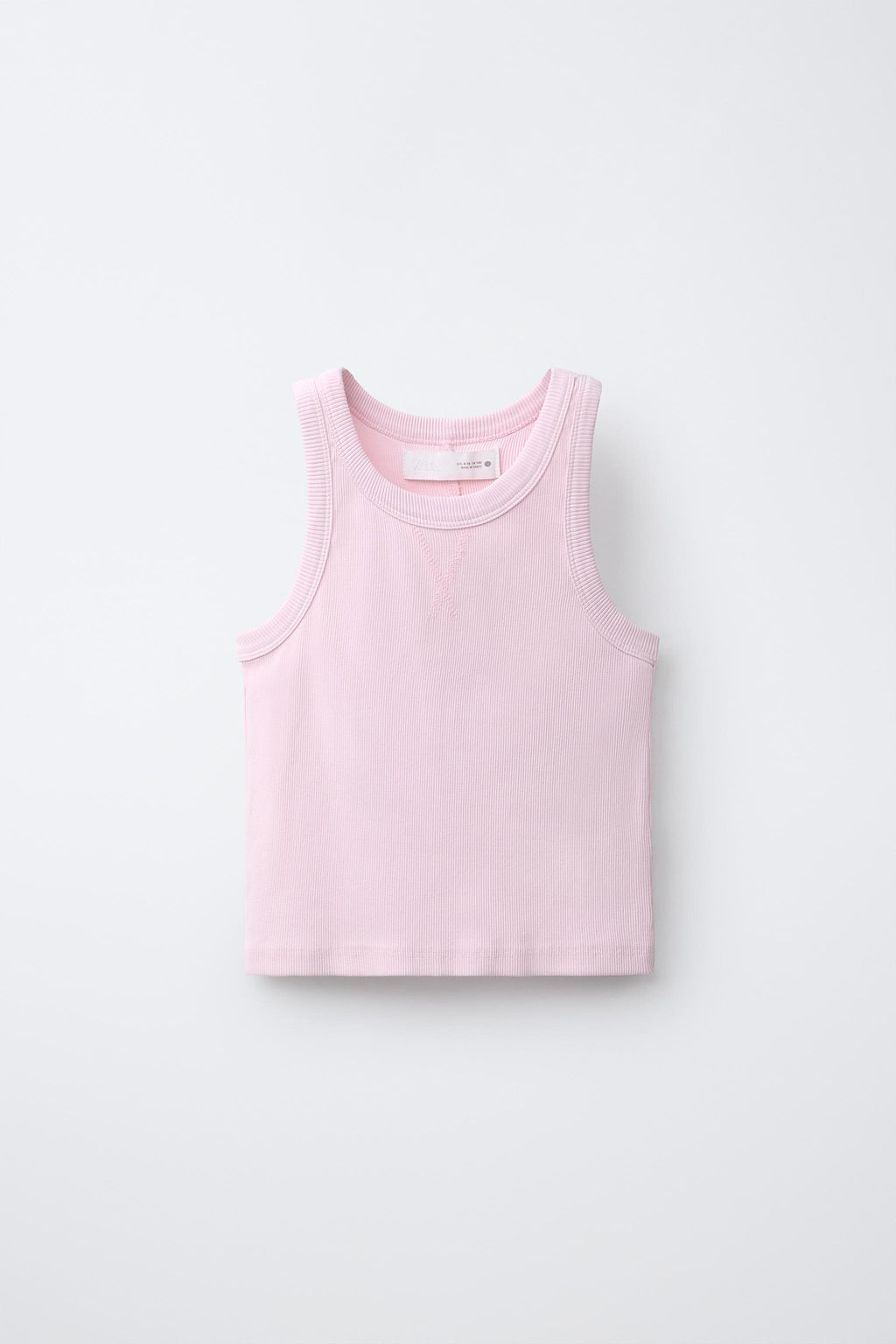 CONJUNTO RIB LAVADO CAMISETA NADADORA Y BERMUDA / Rosa - Zara фото 2