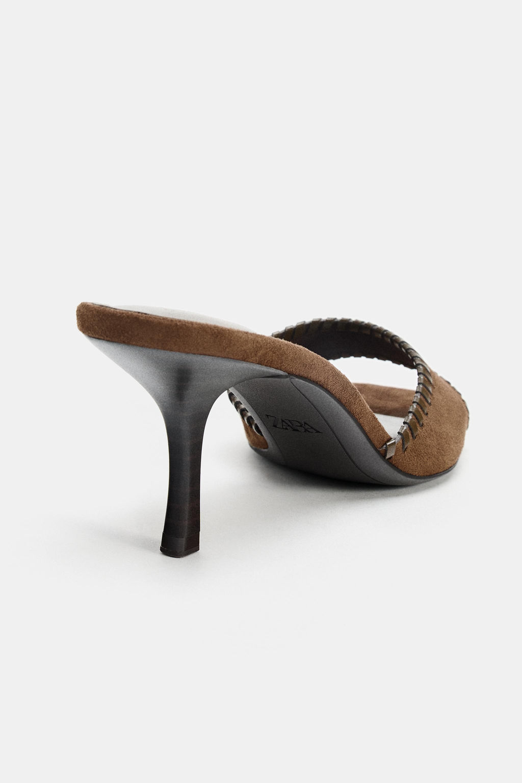 TOPSTITCHED HEEL MULES - Zara фото 10