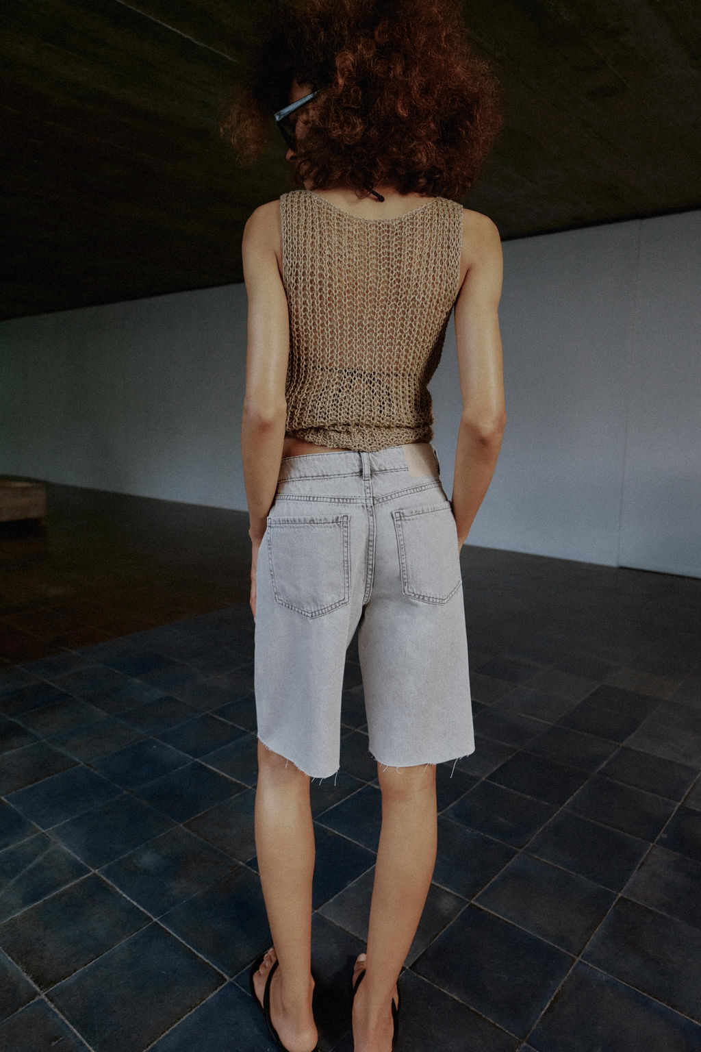 SHORTS Z1975 DENIM TIRO MEDIO / Gris claro - Zara фото 8
