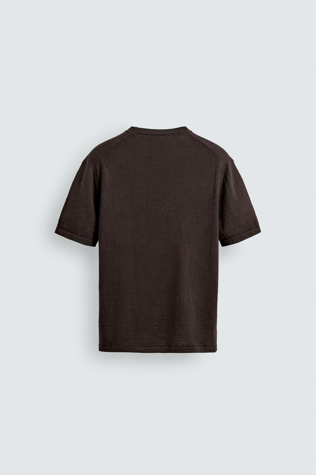 CAMISETA PUNTO  ALGOD?N -  LINO / Marr?n - Zara фото 8