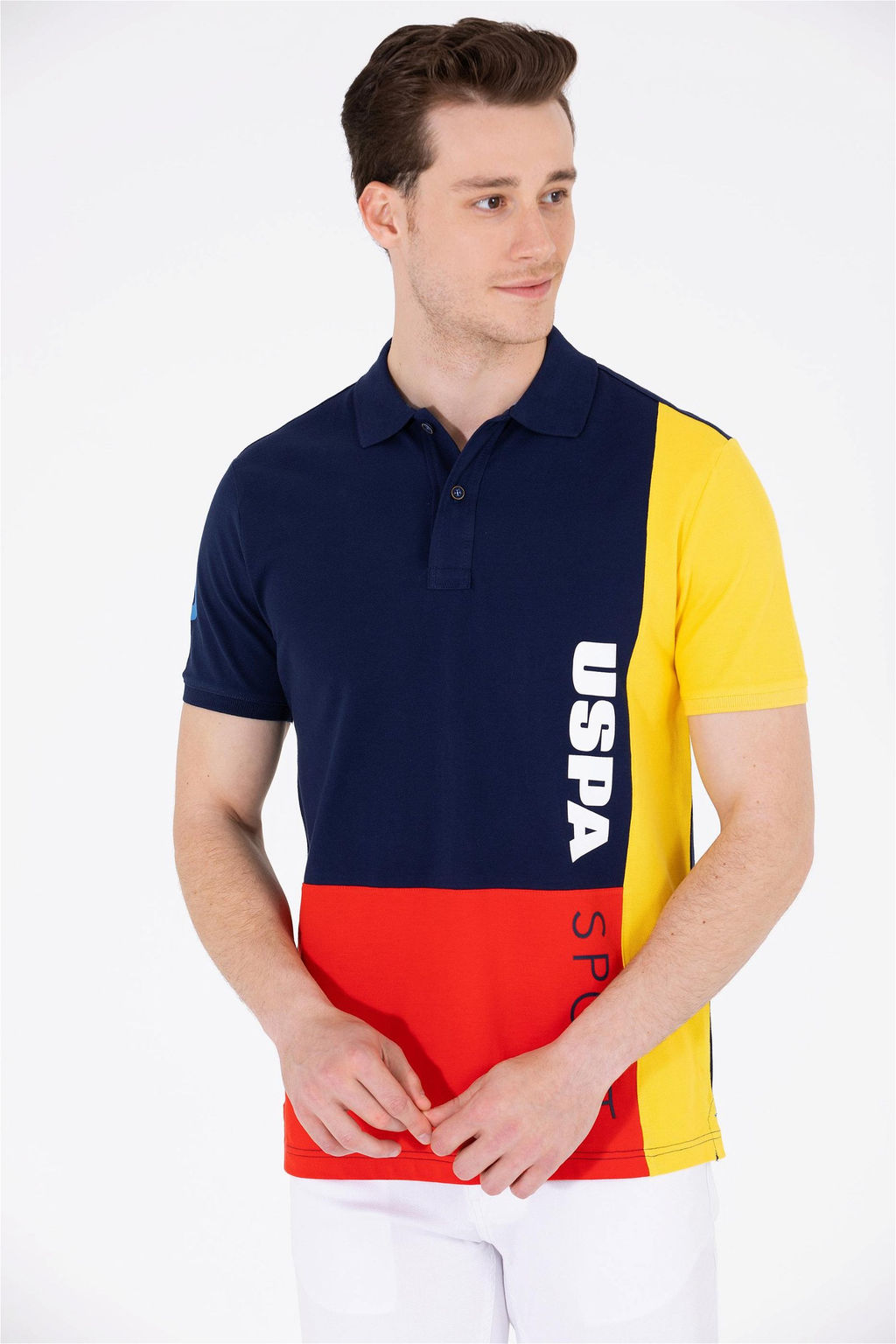 Мужская темно-синяя футболка с воротником-поло Неожиданная скидка в корзине - U.s. polo assn фото 2