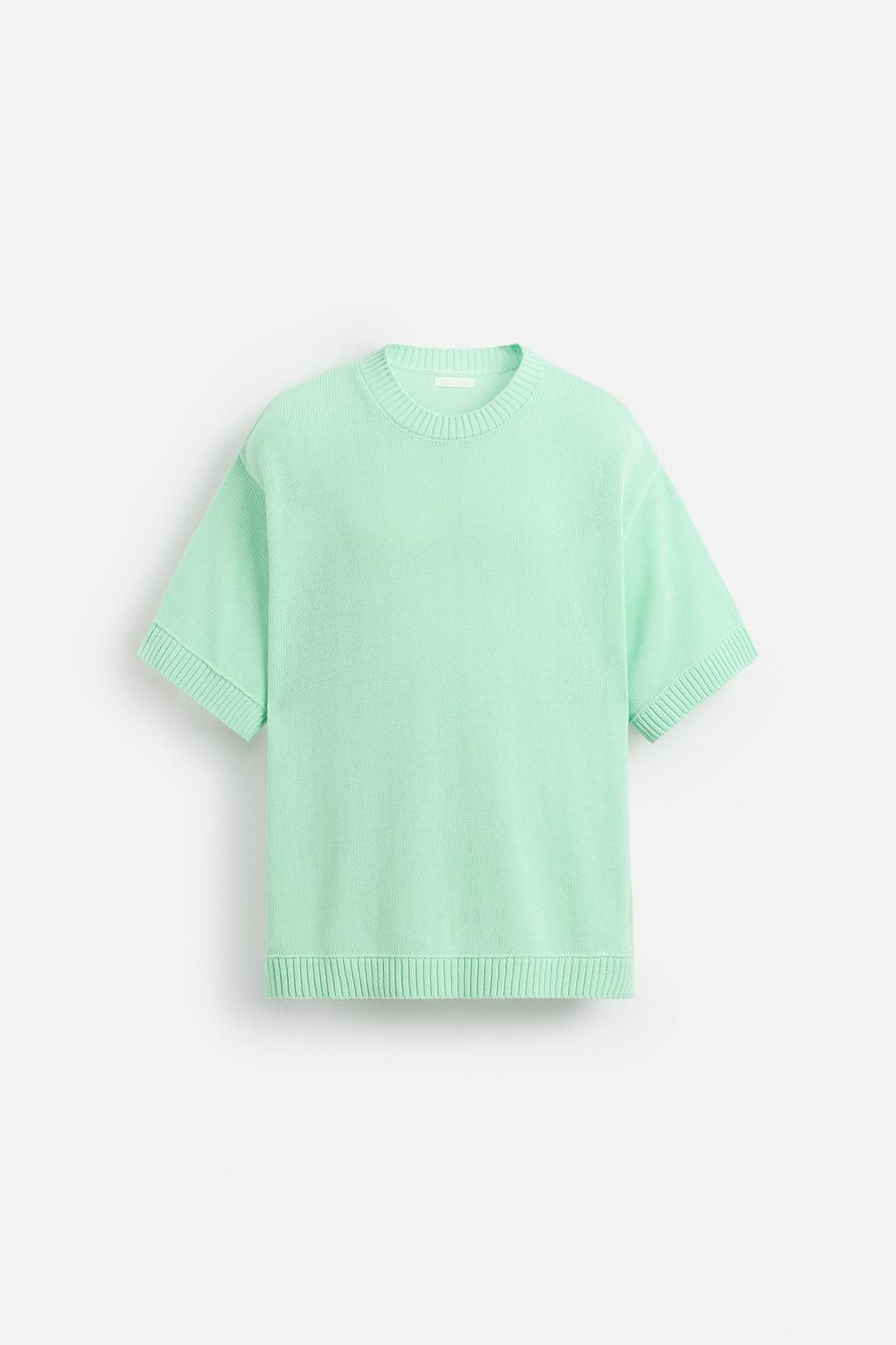 TEXTURED KNIT T-SHIRT - Zara фото 7