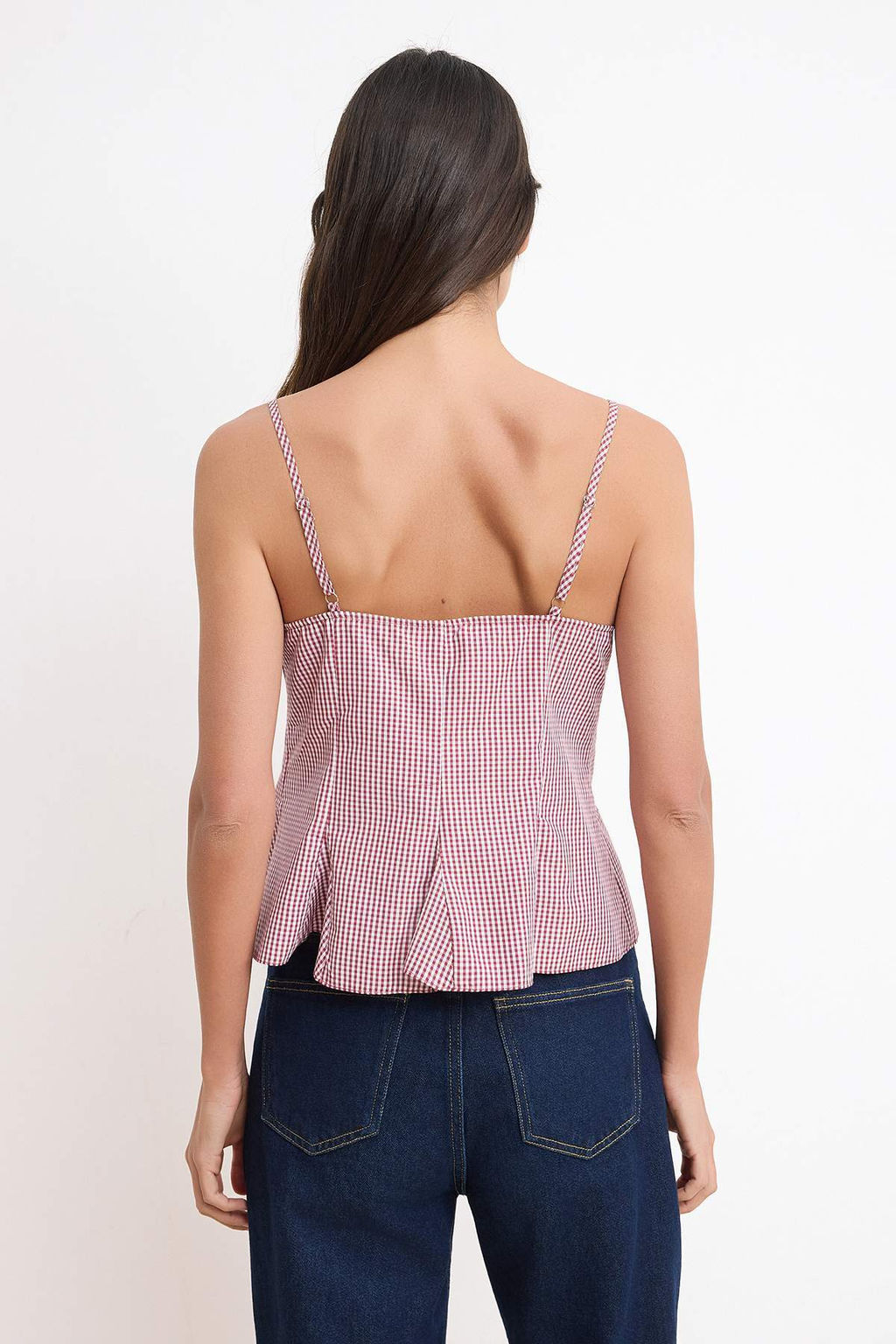 Bordo Godeli Onu Baglama Detayl? Dokuma Bluz TWOSS26BZ00534