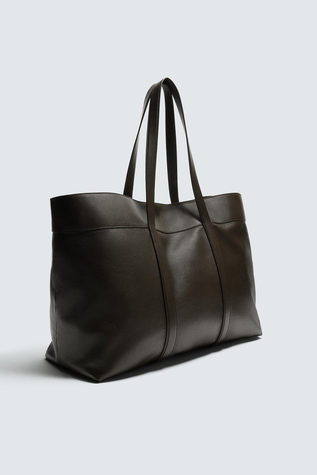 BOLSO SHOPPER PIEL LIMITED EDITION / Marr?n - Zara фото 4