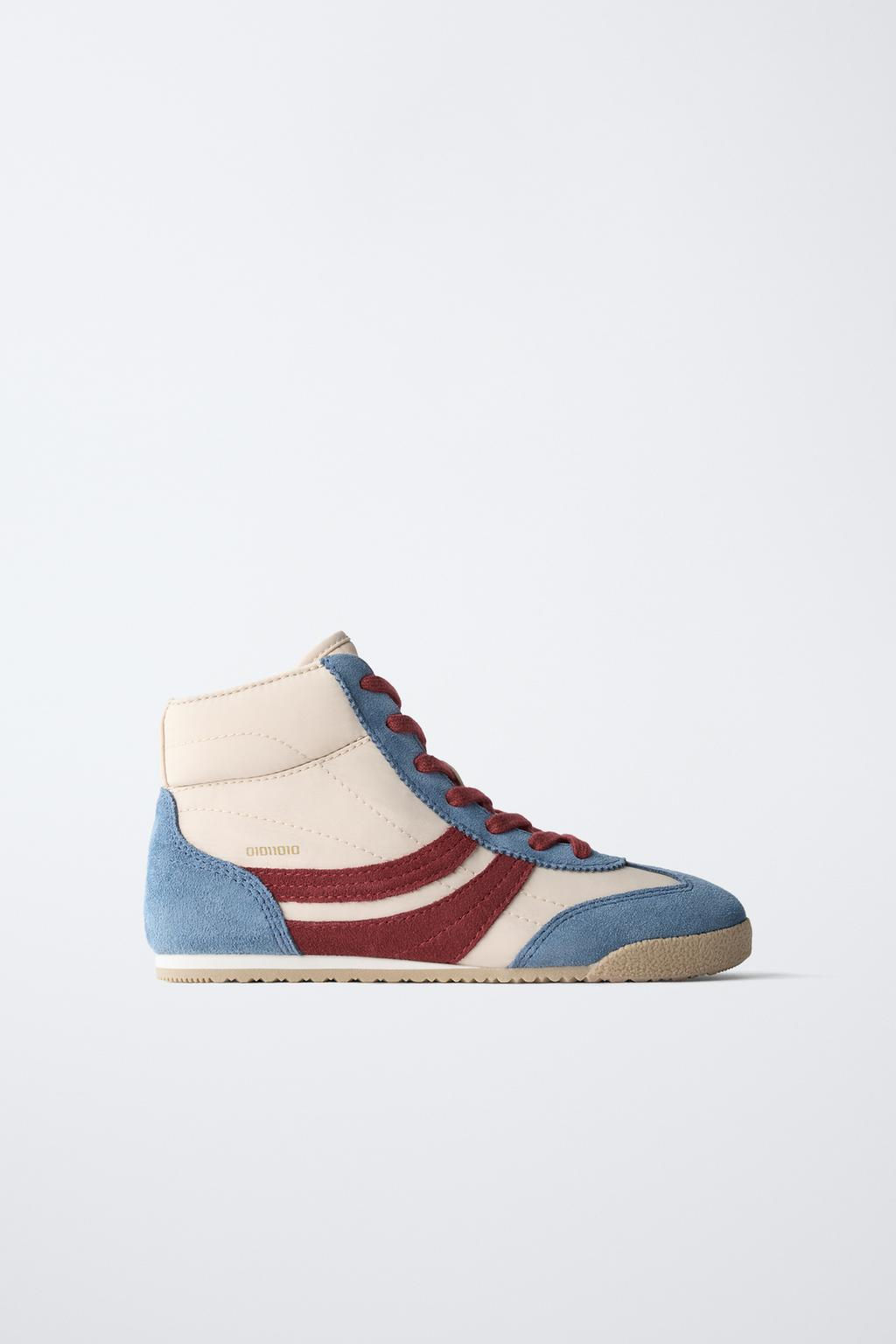 CONTRAST HIGH-TOP TRAINERS