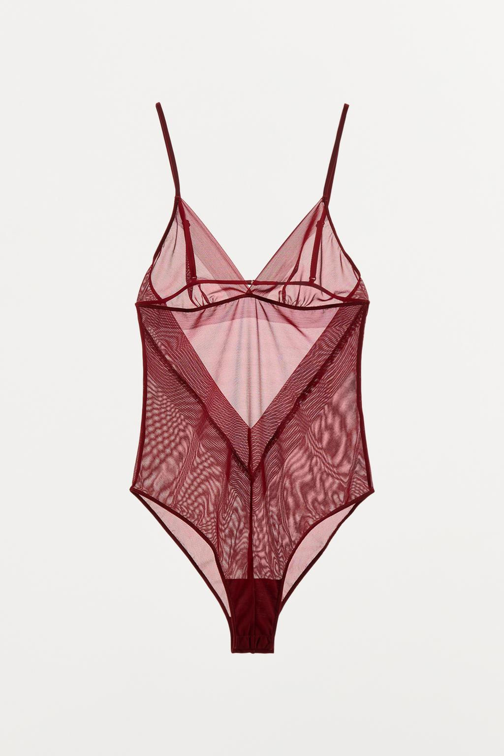 MESH STRAPPY BODYSUIT - Zara фото 2