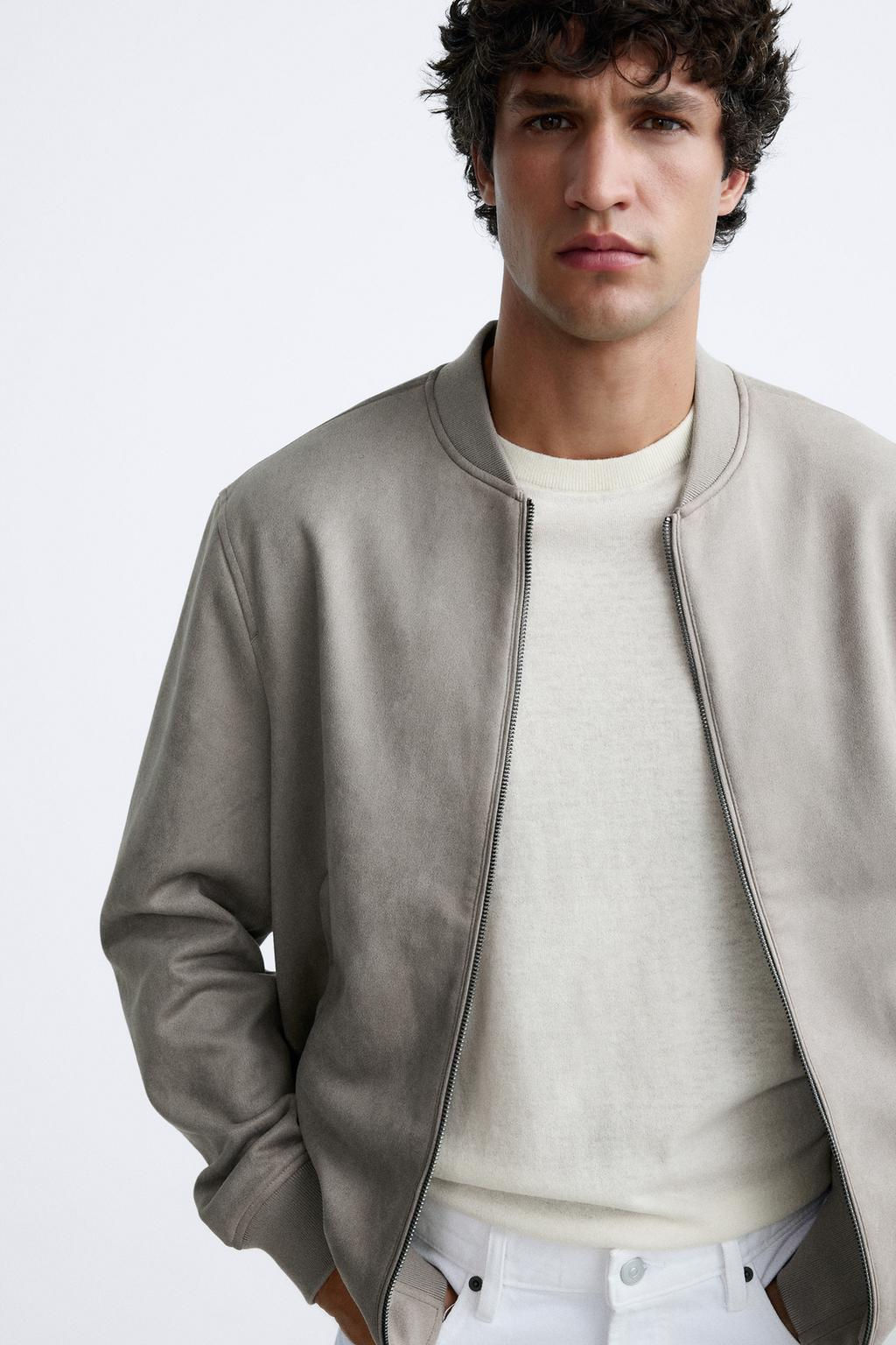 FAUX SUEDE BOMBER JACKET - Zara фото 6