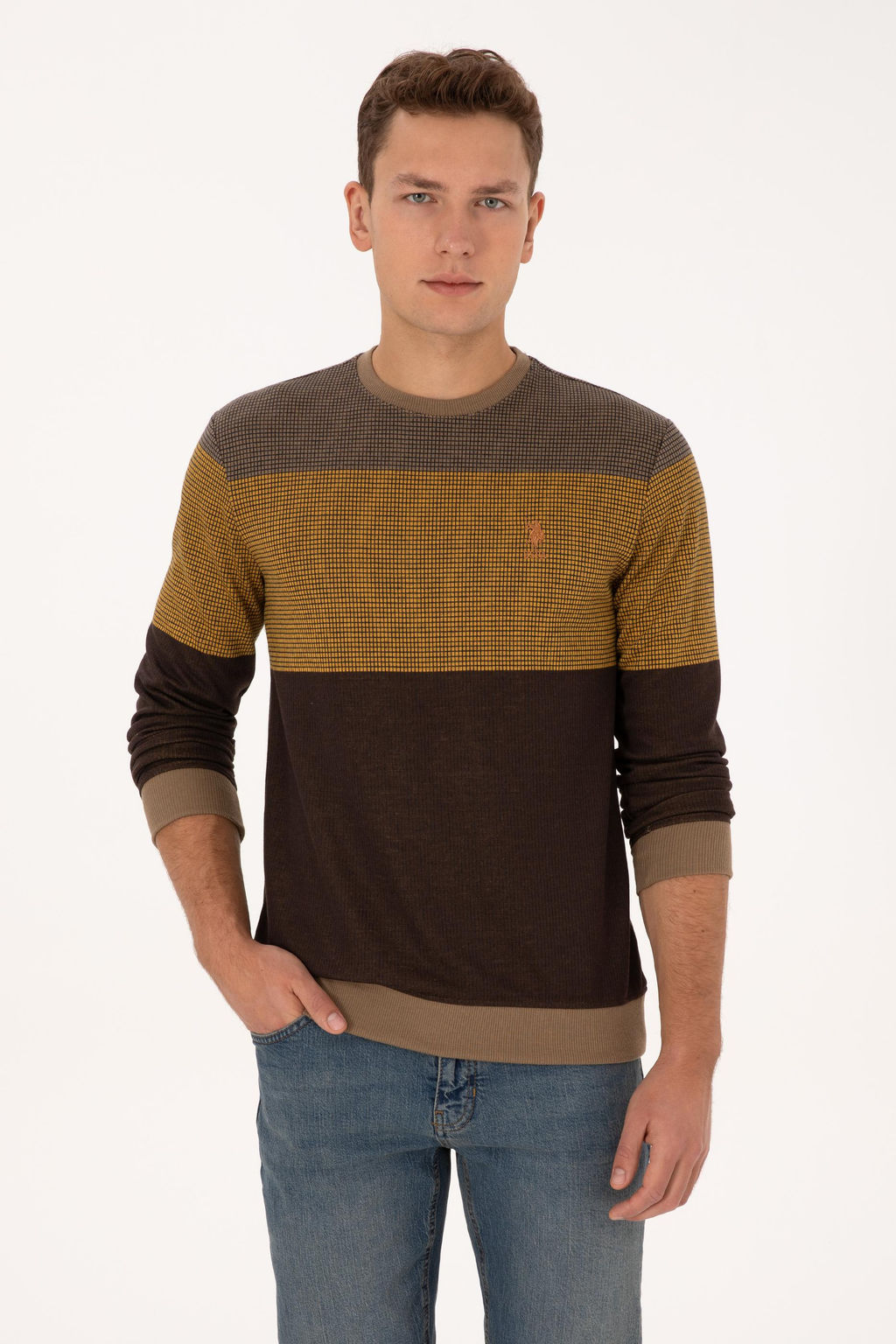 Erkek Camel Sweatshirt