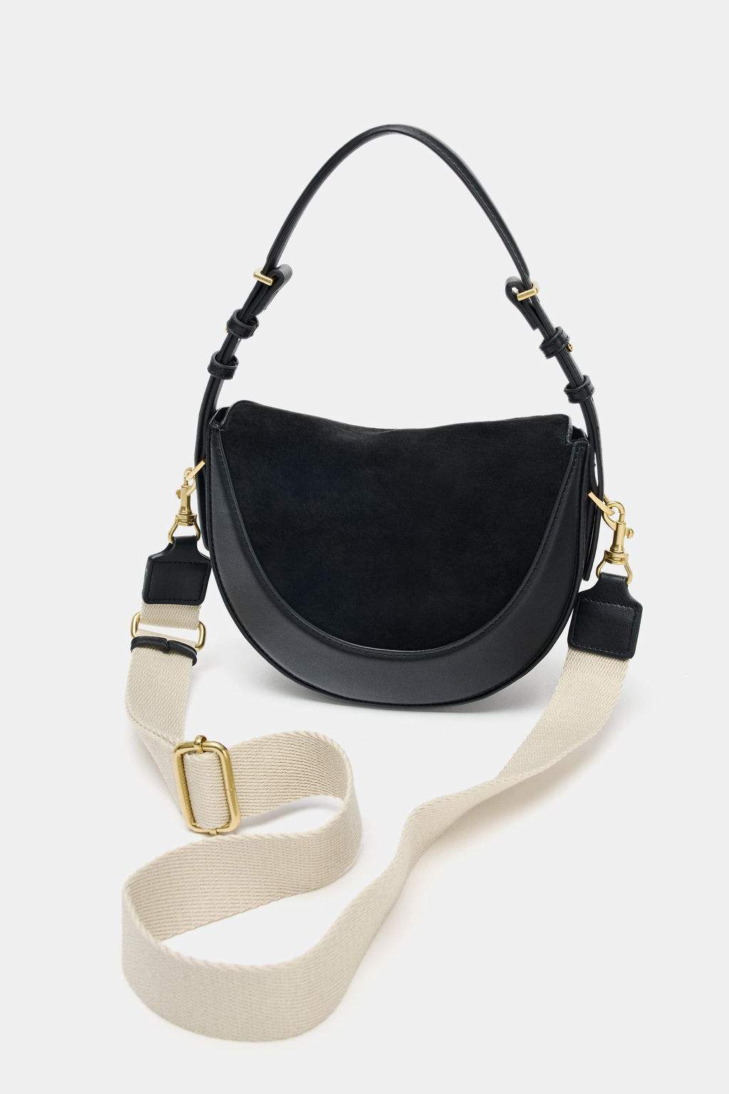 LEATHER FLAP DETAIL CROSSBODY BAG