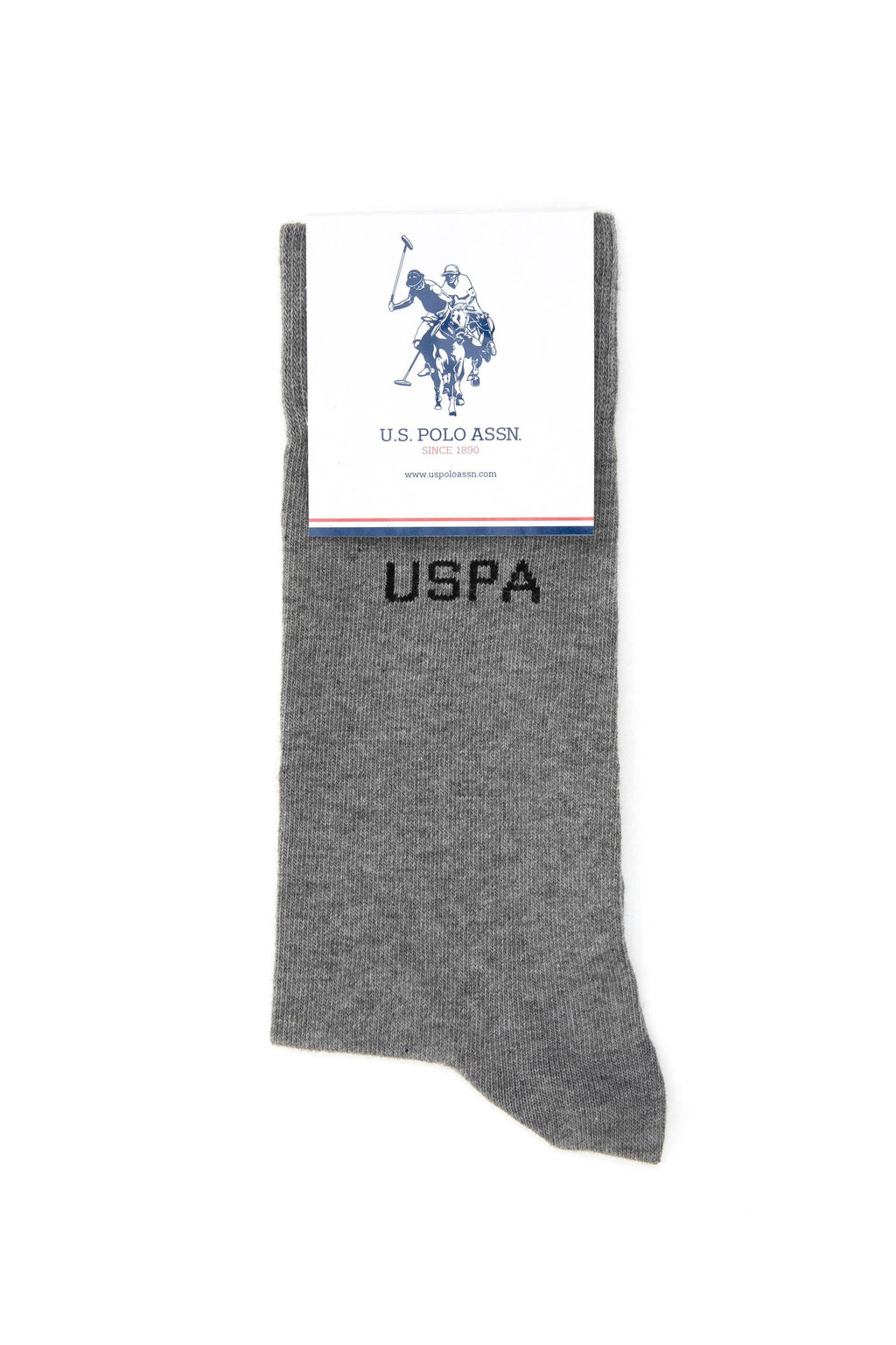 Erkek Gri Melanj Soket _orap - U.s. polo assn фото 4