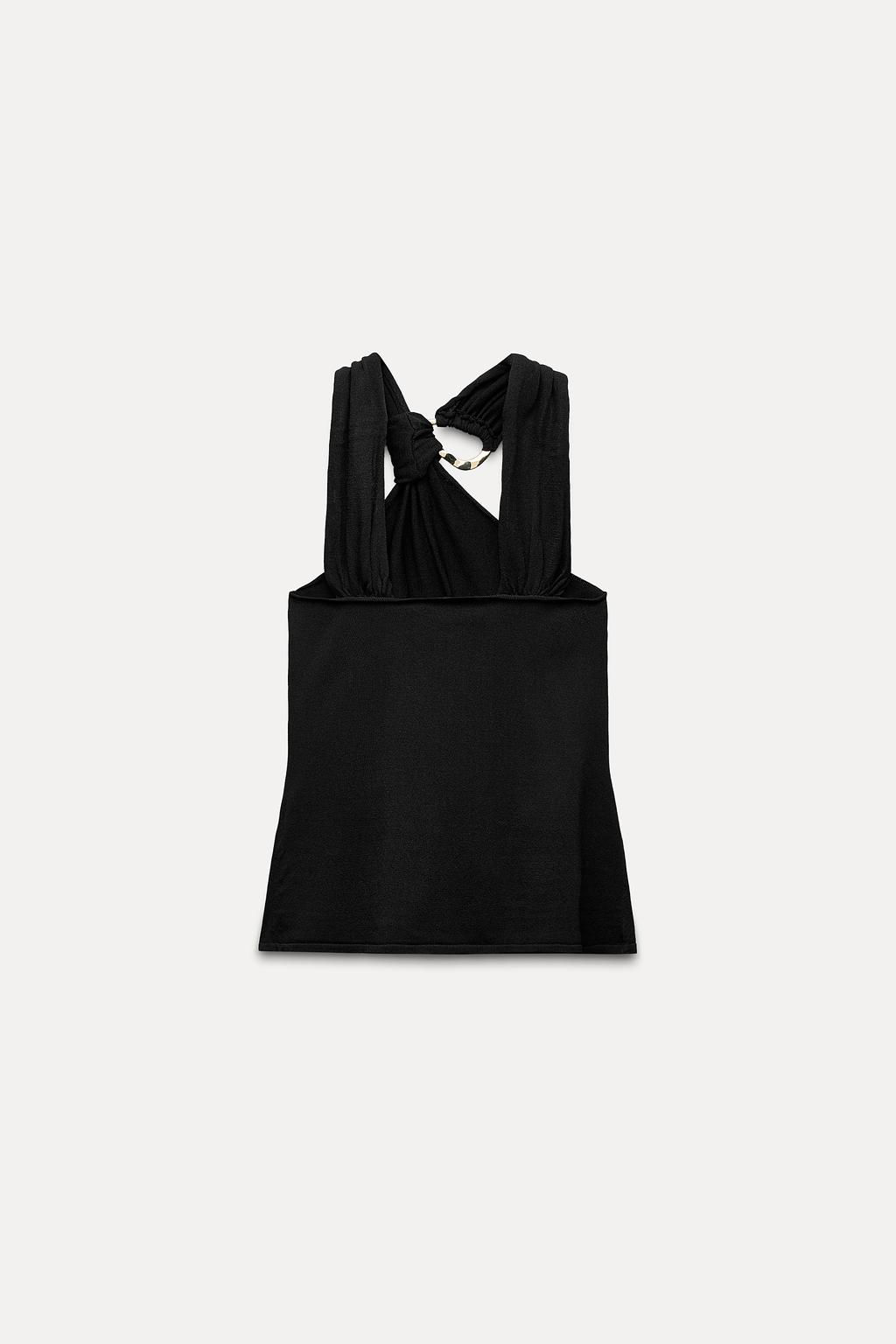 GOLD APPLIQUE KNOT TOP - Zara фото 2